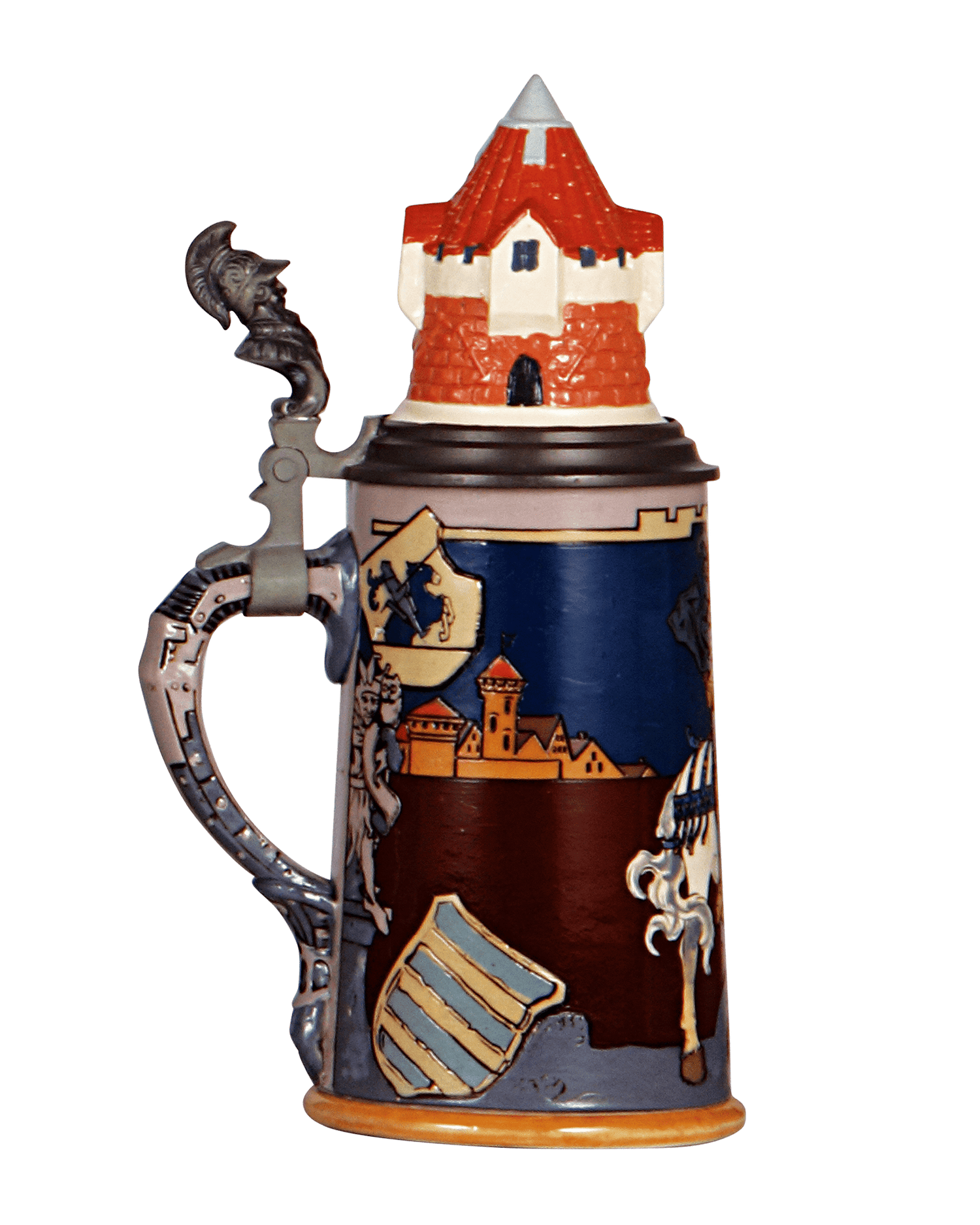 Medieval Knight Mettlach Beer Stein
