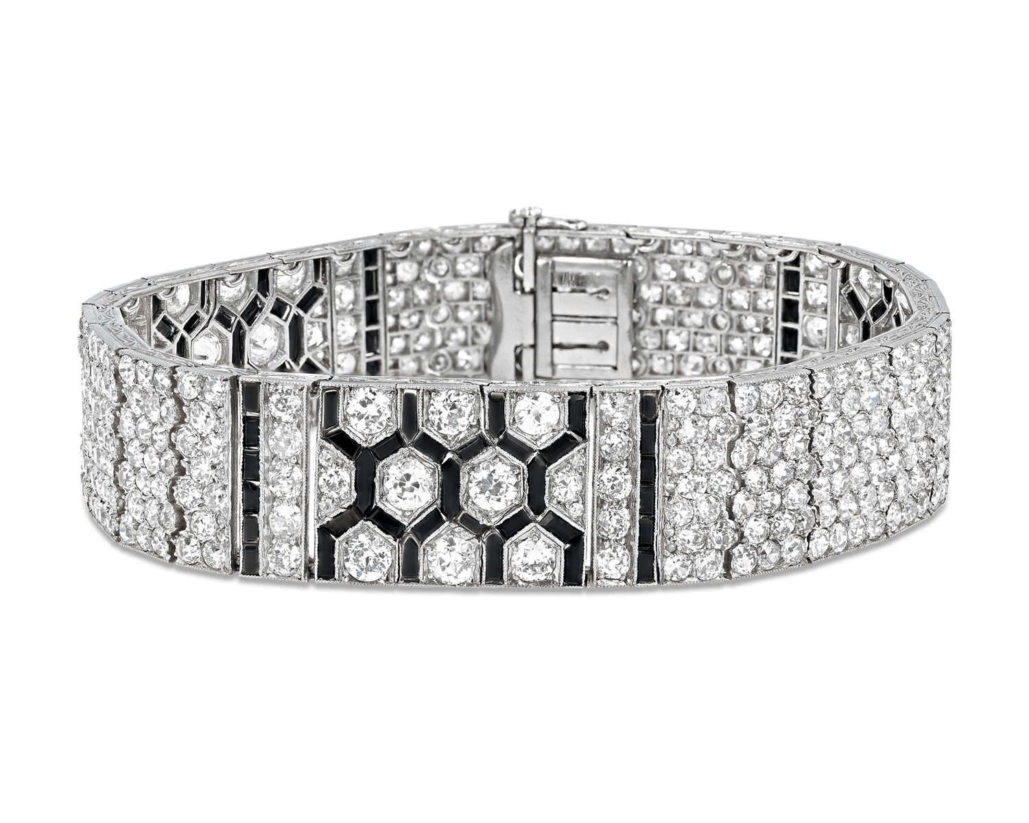 Art Deco Diamond and Onyx Bracelet