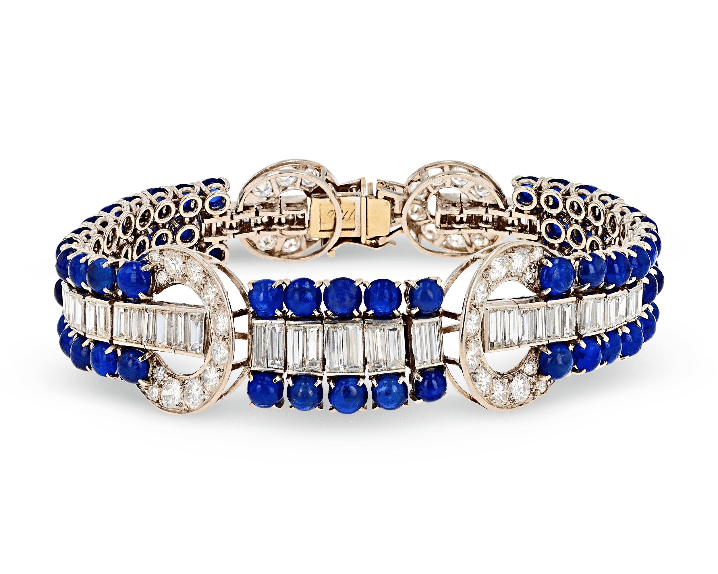 Art Deco Sapphire and Diamond Bracelet, 25.00 Carats