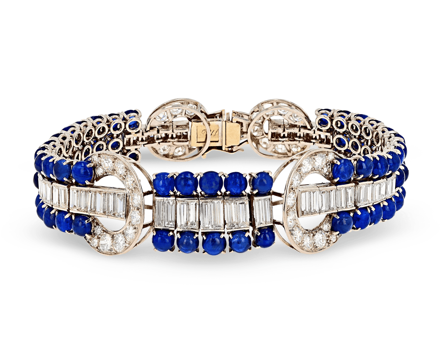 Art Deco Sapphire and Diamond Bracelet, 25.00 Carats