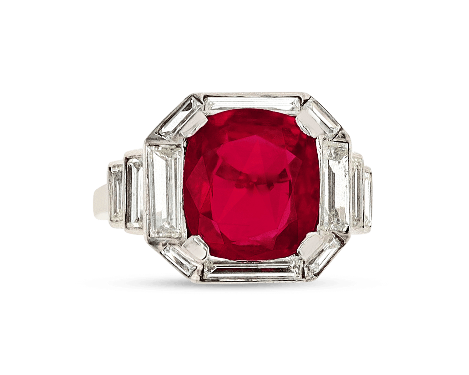 Brilliant-Cut Ruby Ring, 3.60 Carats