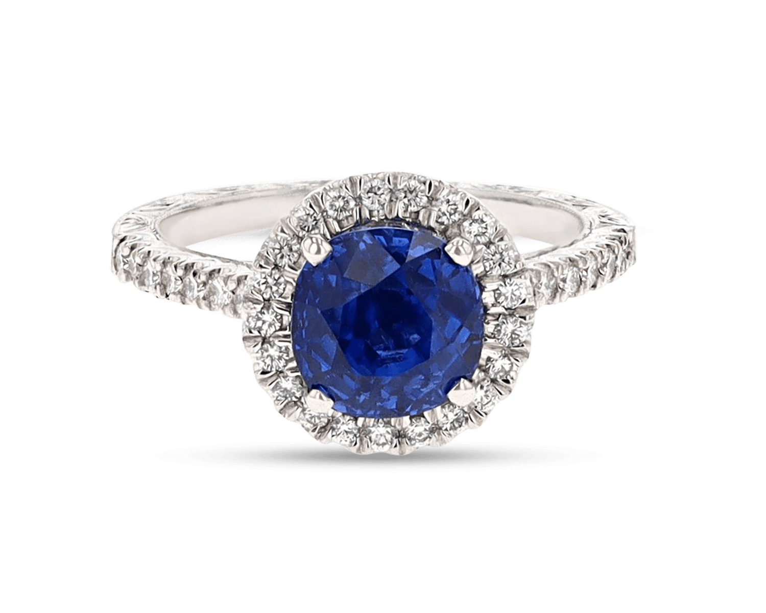 Untreated Burma Sapphire Ring, 3.20 Carats