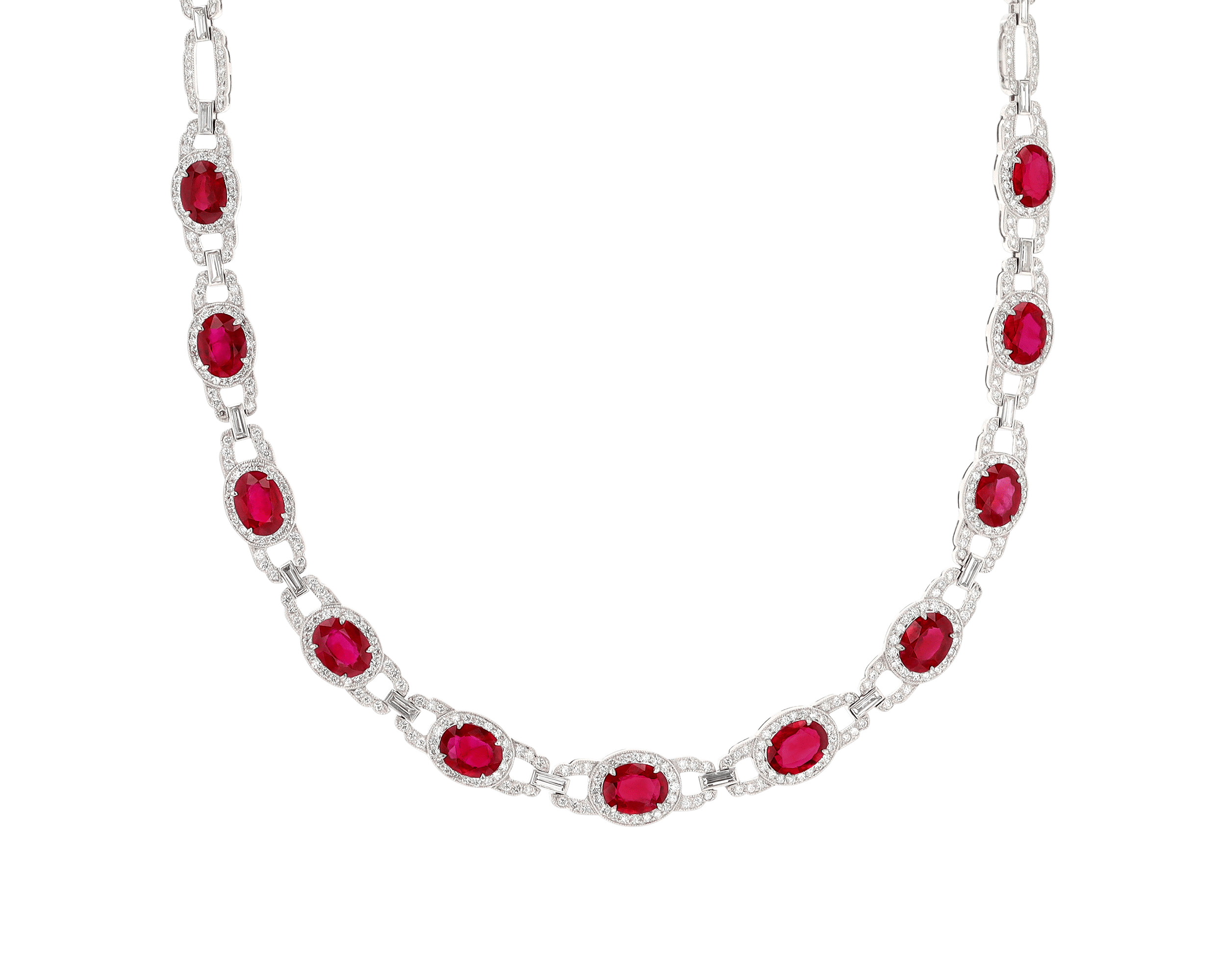 Oval Ruby Necklace, 16.05 Carats | M.S. Rau