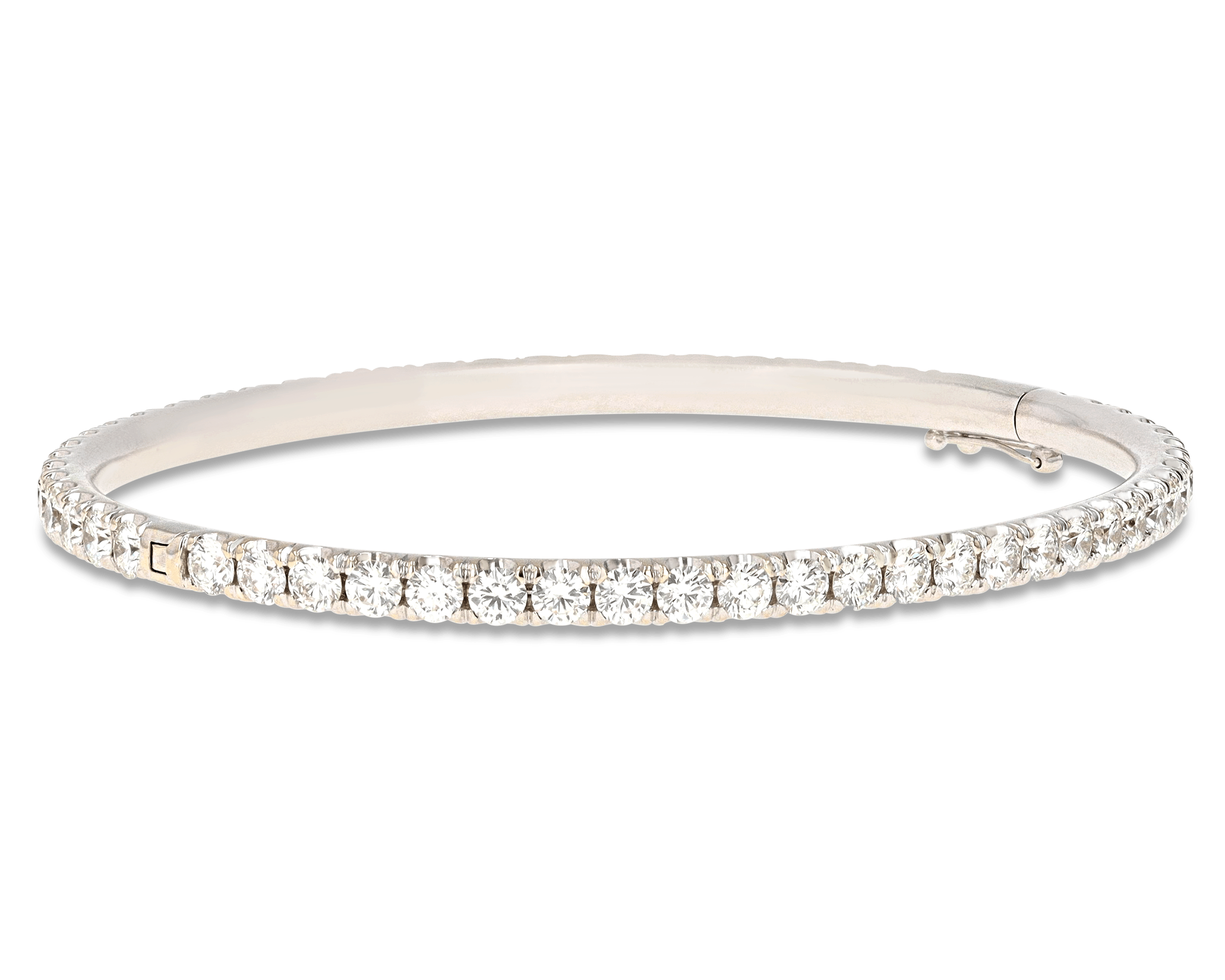 Diamond Bangle Bracelet, 5.86 Carats