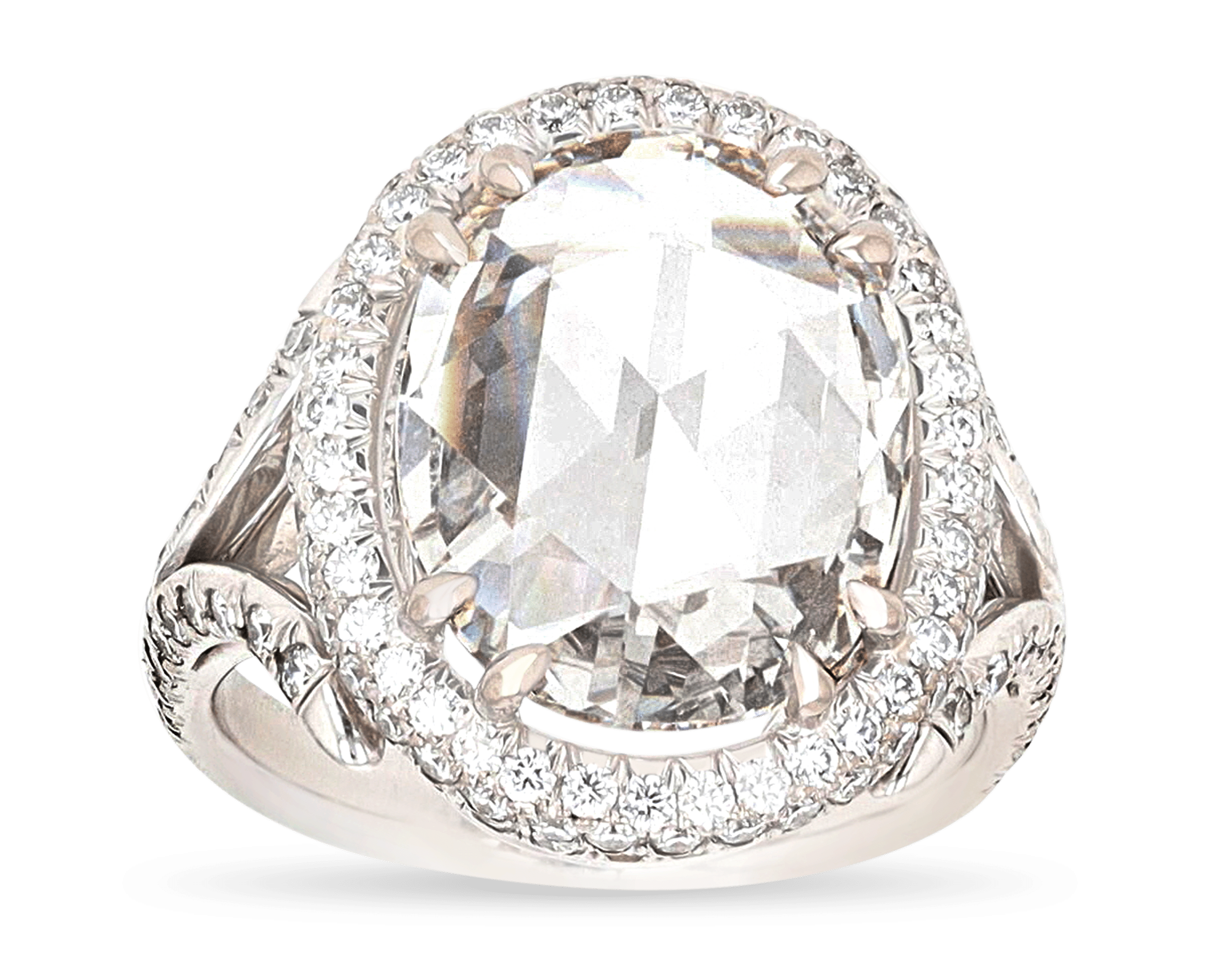 Rose-Cut Diamond Ring, 4.27 Carats