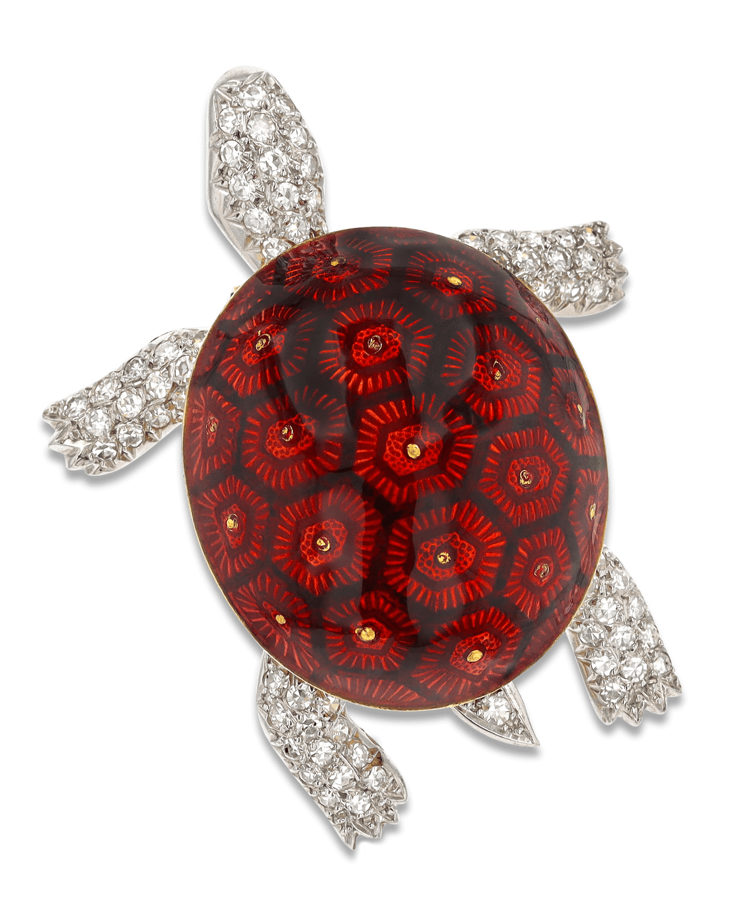 Boucheron Enamel and Diamond Turtle Brooch