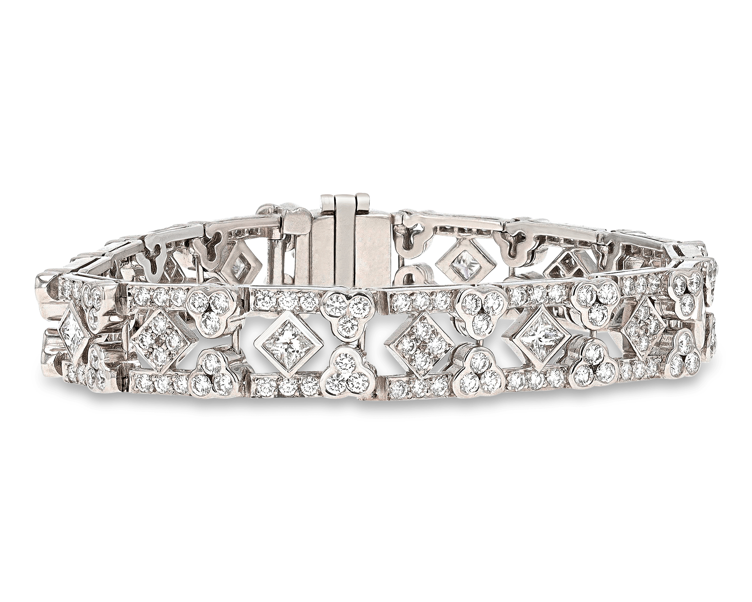White Diamond Bracelet, 6.91 Carats