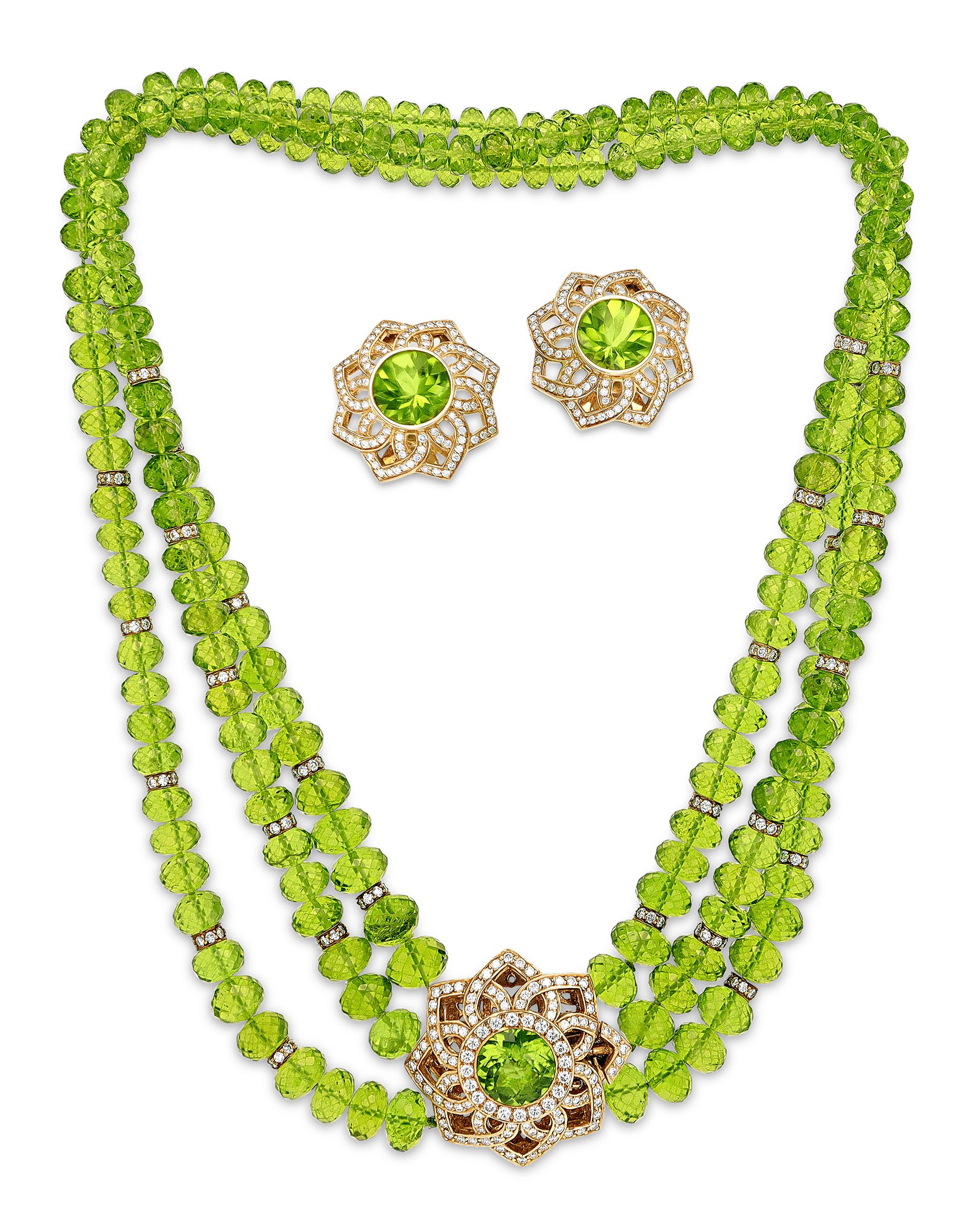 Peridot and Diamond Jewelry Suite Rau - Main Image
