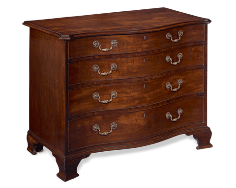 Thomas Chippendale Mahogany Serpentine Chest