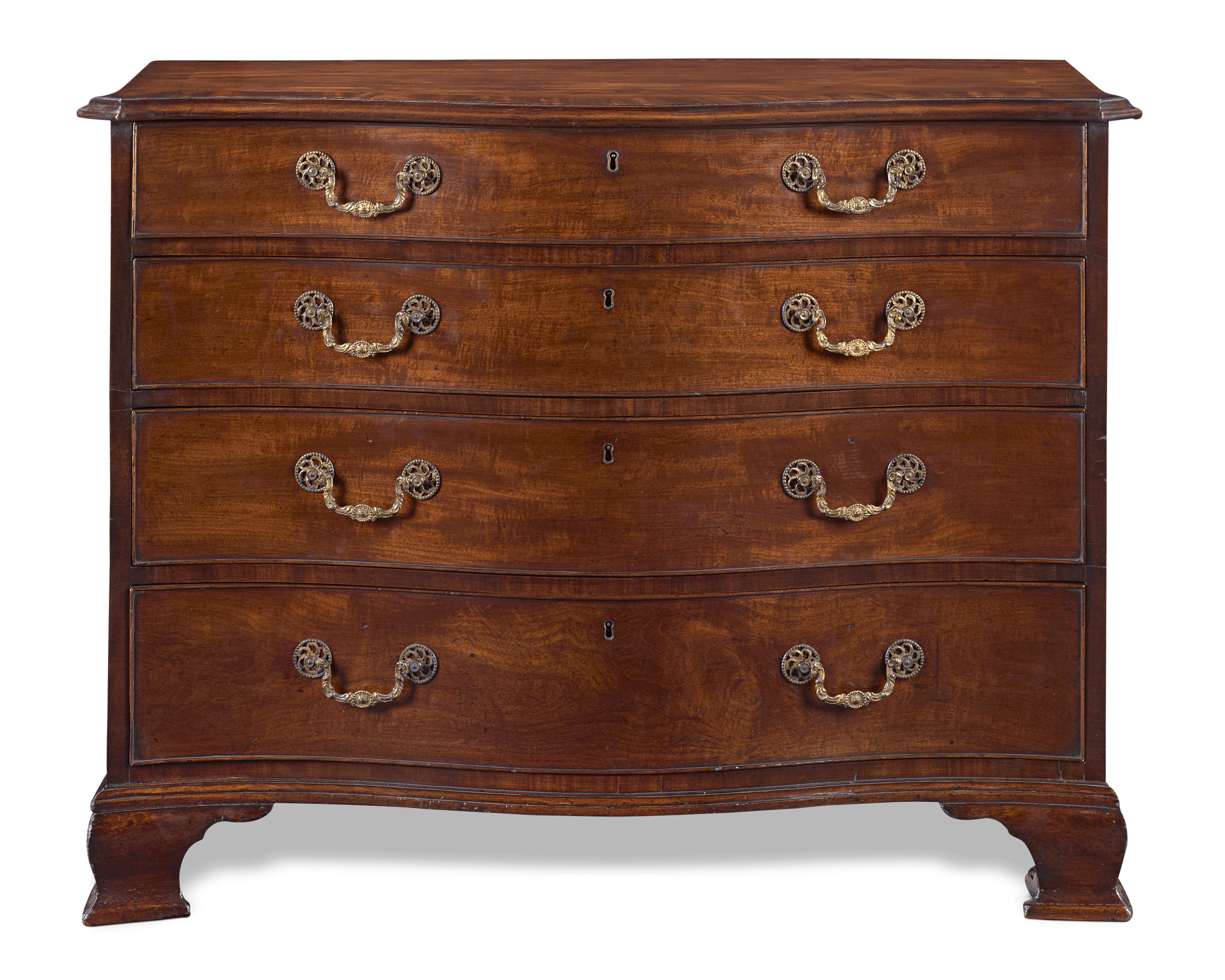 Thomas Chippendale Mahogany Serpentine Chest