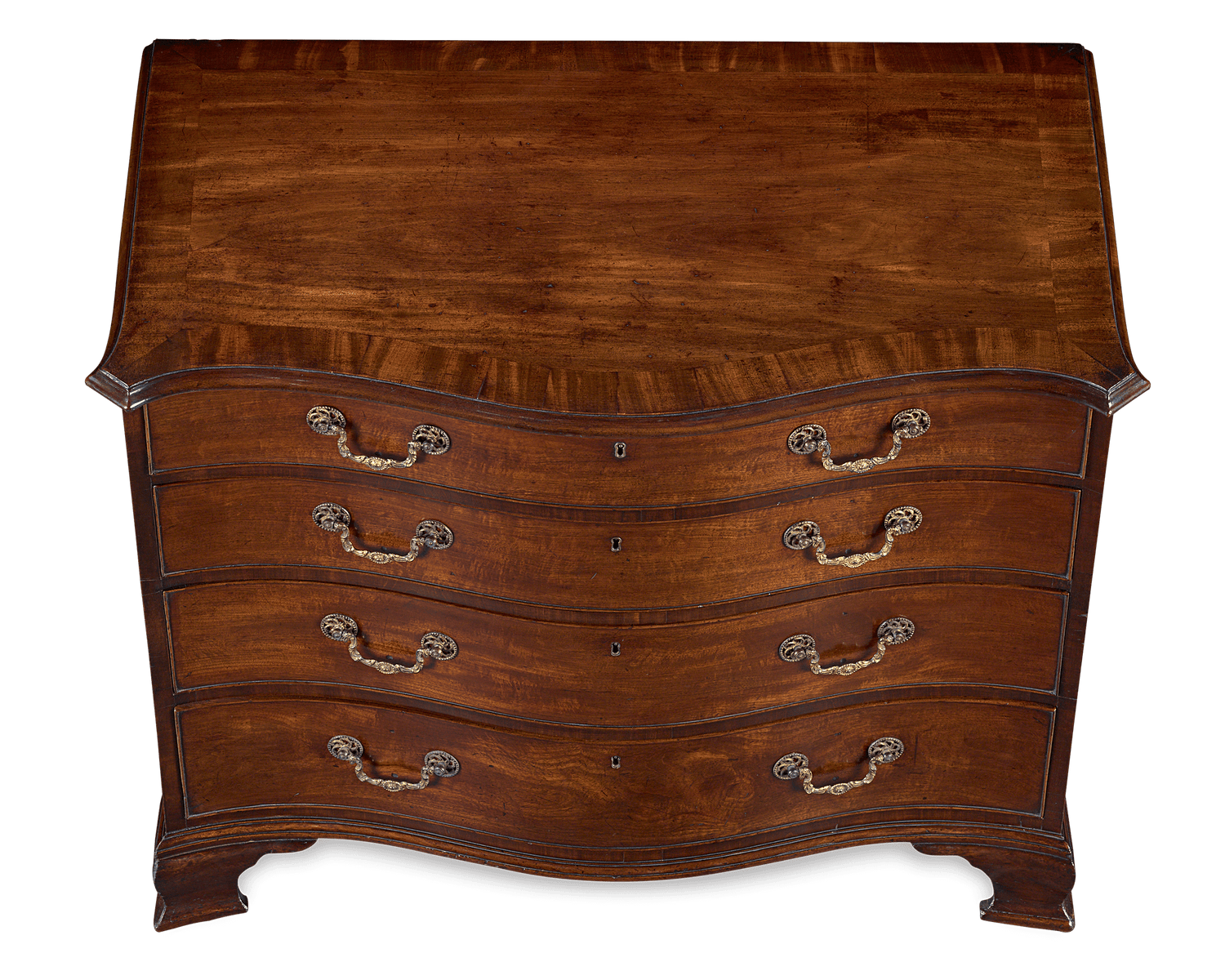 Thomas Chippendale Mahogany Serpentine Chest