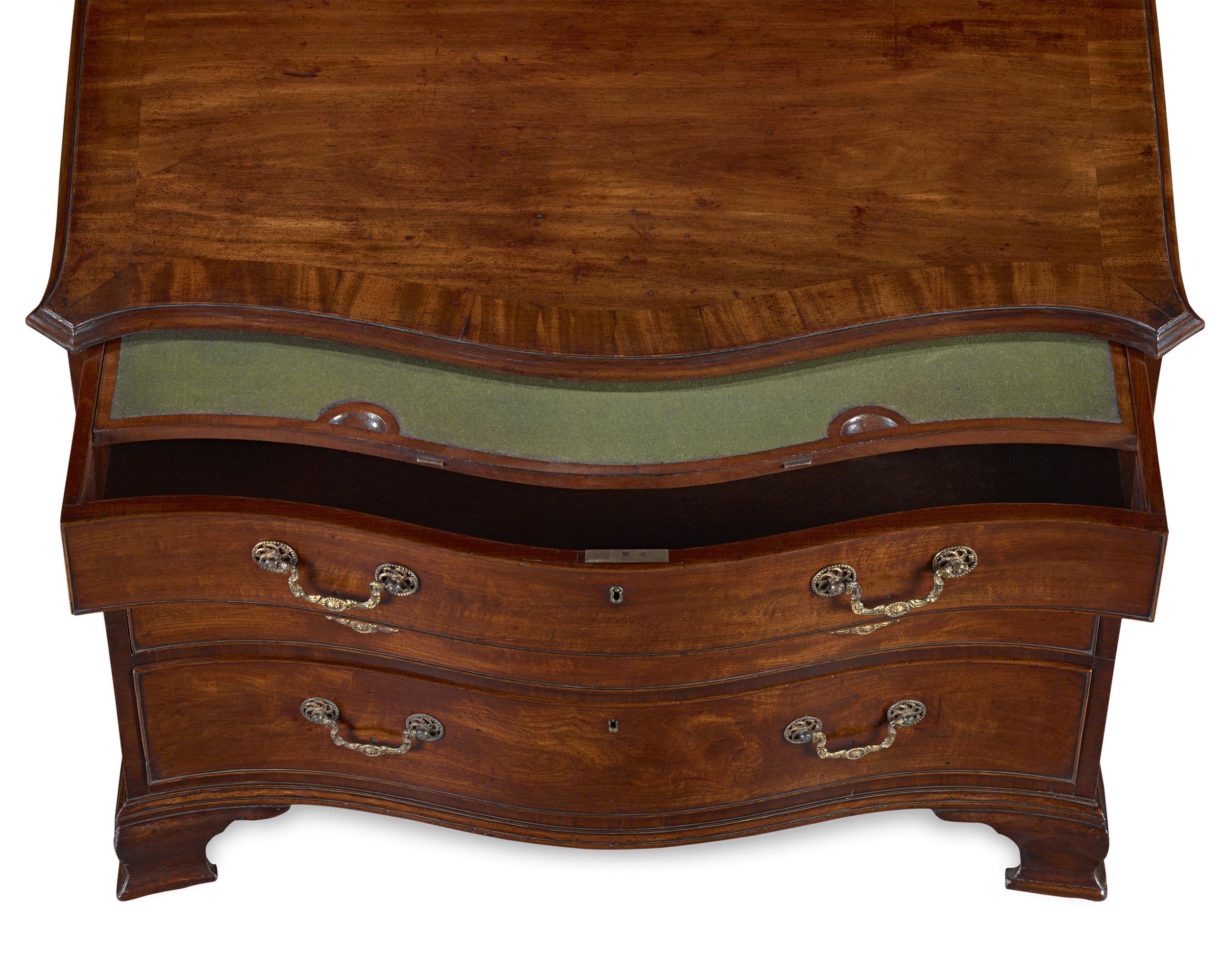 Thomas Chippendale Mahogany Serpentine Chest