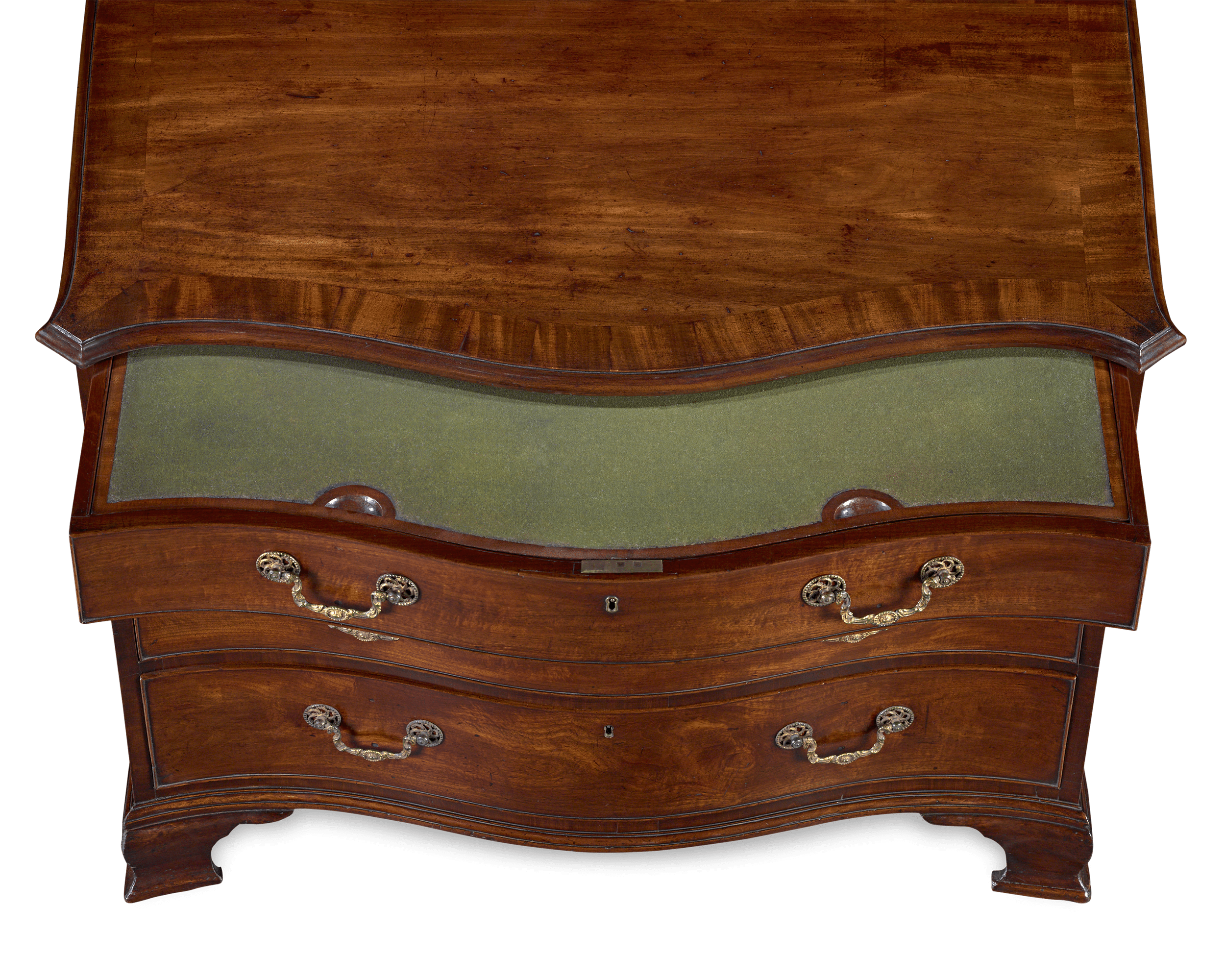 Thomas Chippendale Mahogany Serpentine Chest