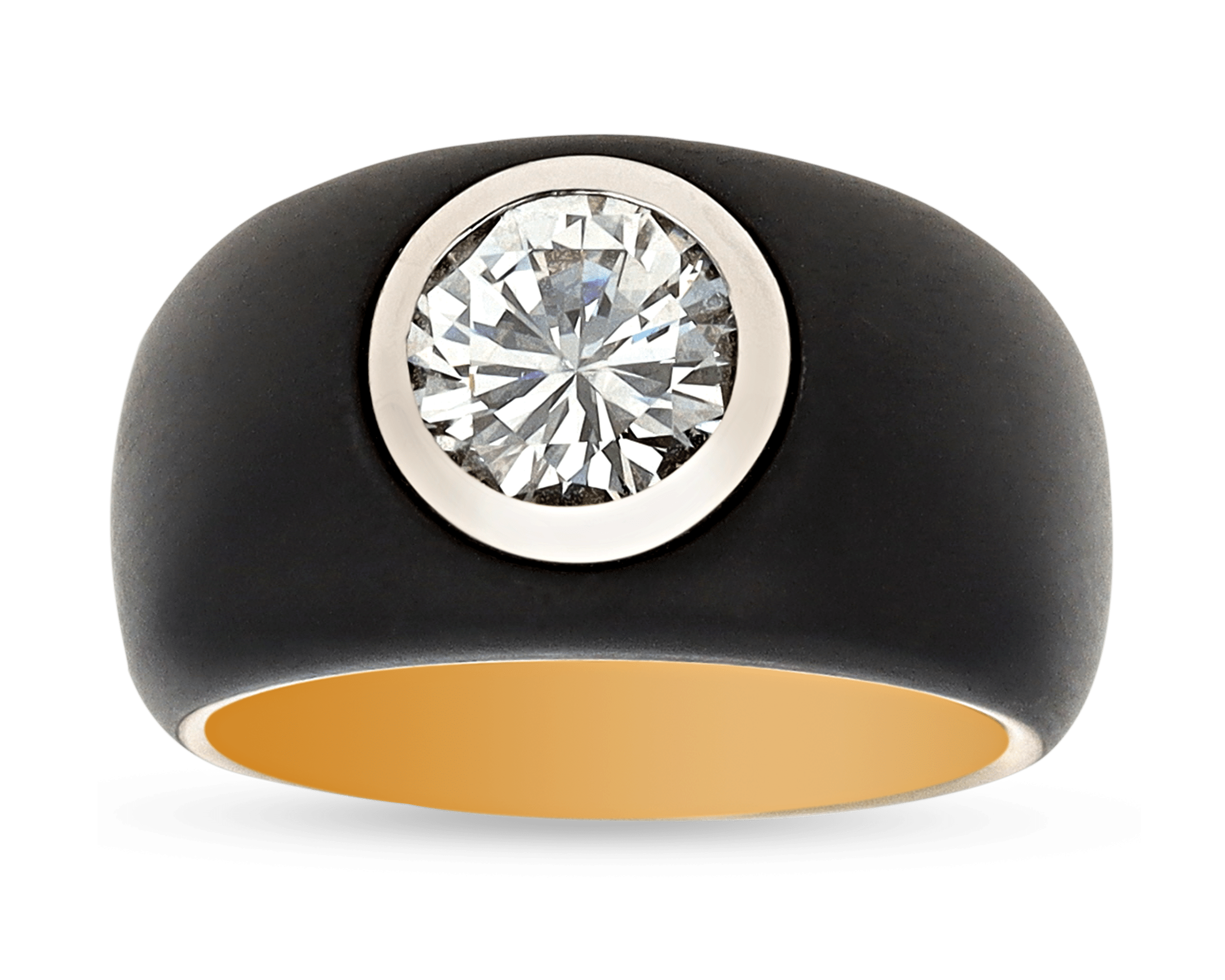 Diamond Bezel Ring, 1.60 Carats