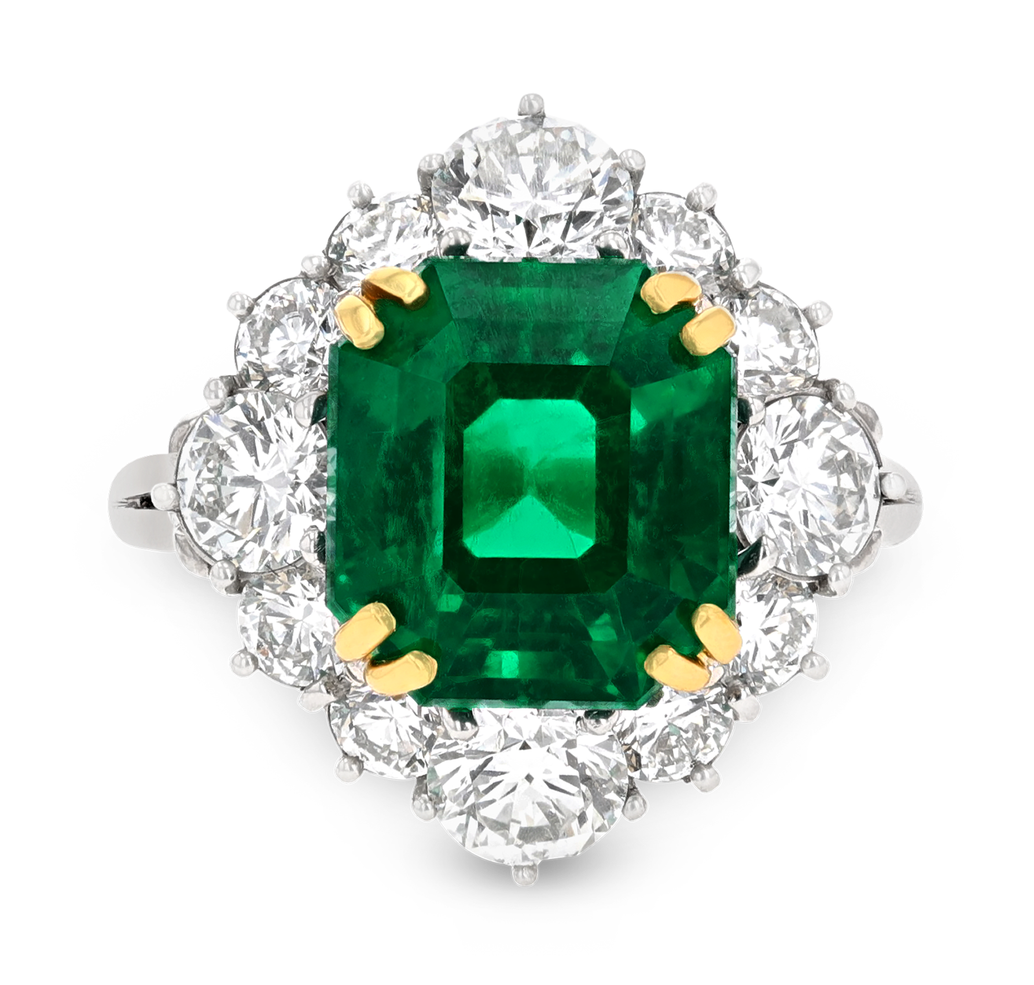 Emerald-Cut Colombian Emerald Ring, 5.71 Carats