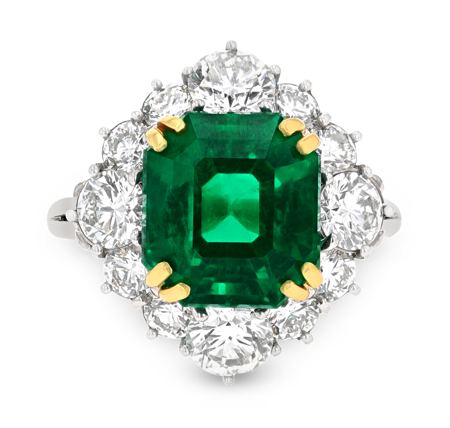 Emerald-Cut Colombian Emerald Ring, 5.71 Carats