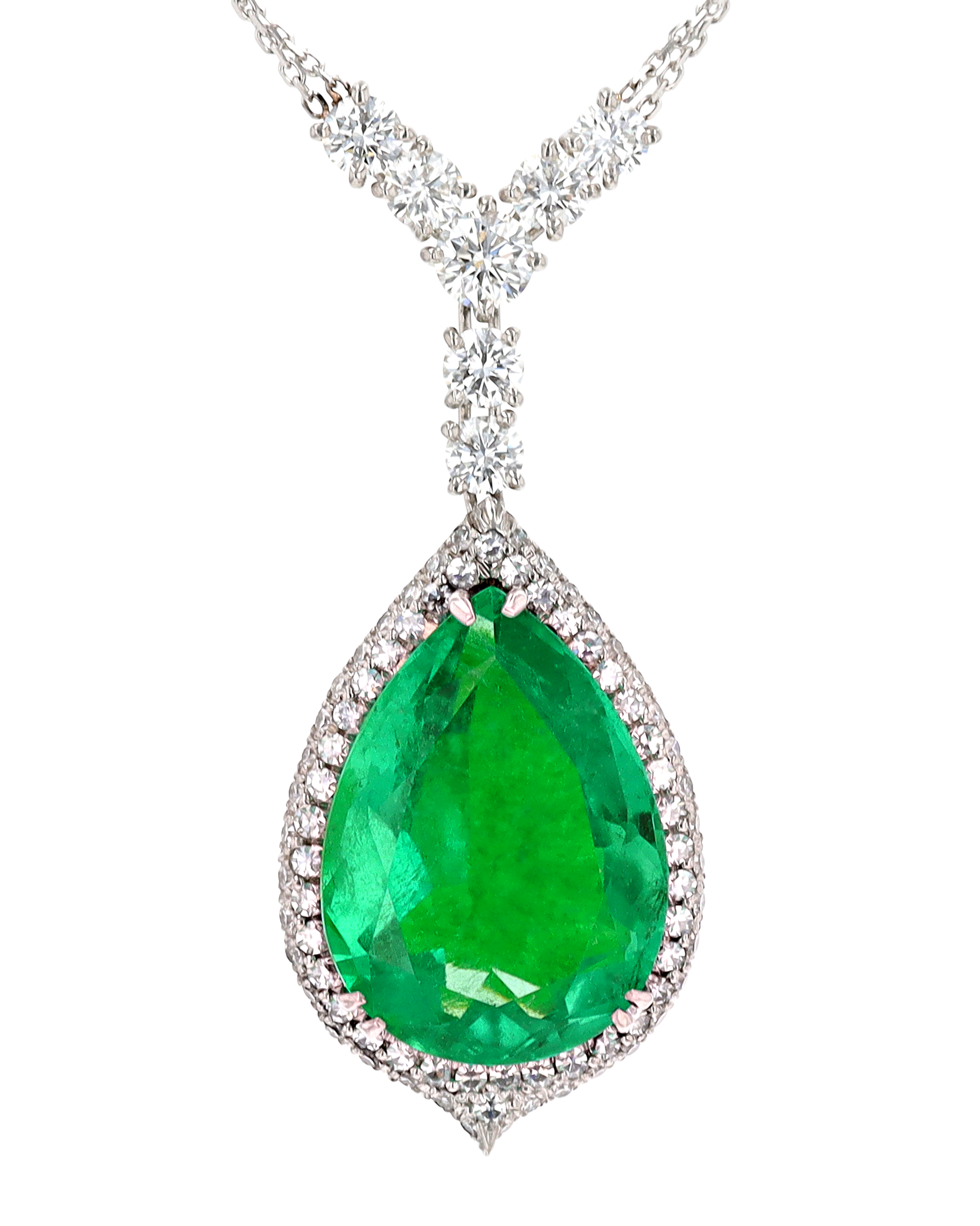 Colombian Emerald Necklace, 14.79 Carats