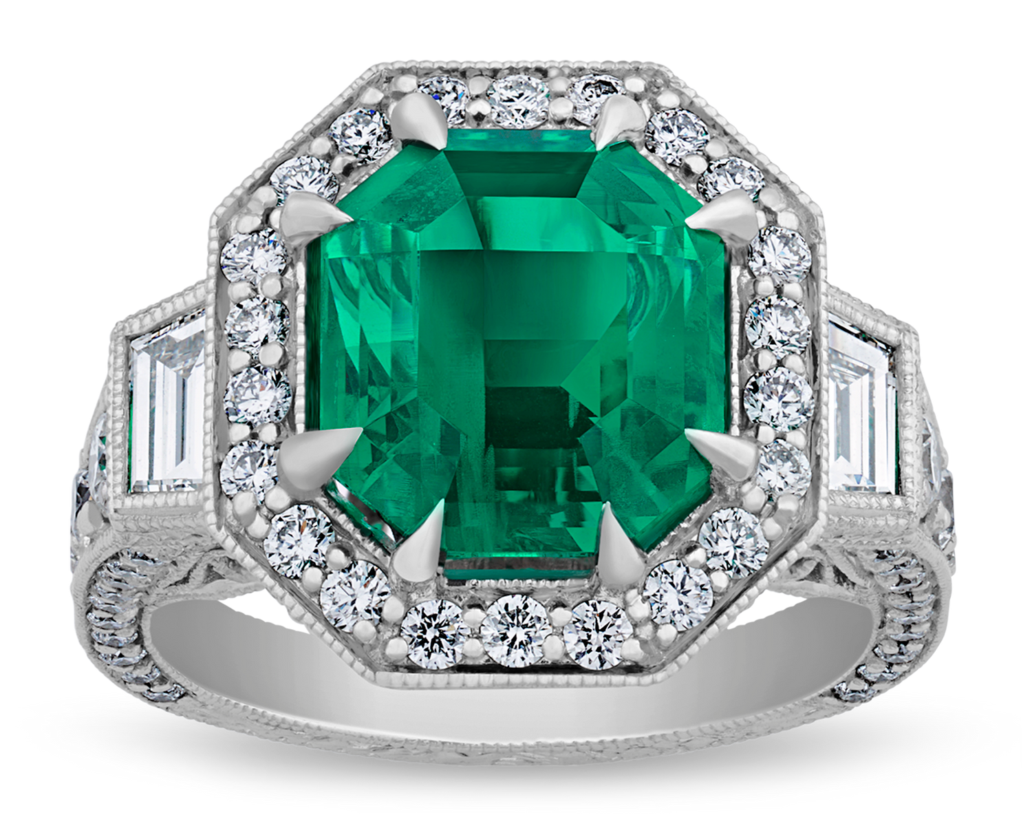 Russian Emerald Ring, 4.48 Carats