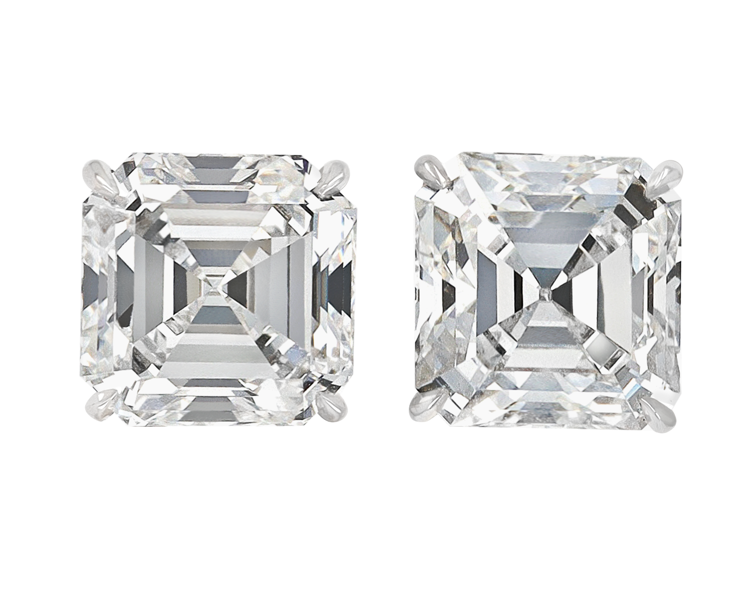 Asscher-Cut Diamond Earrings