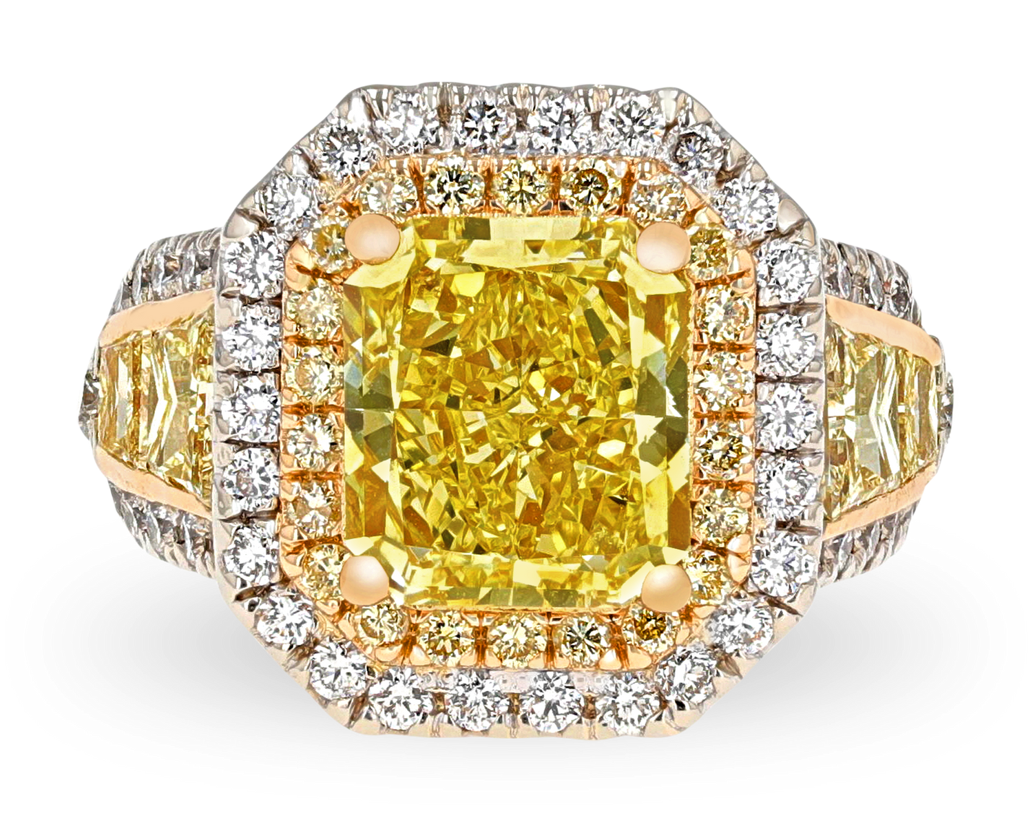 Fancy Light Yellow Diamond Ring, 3.17 Carats