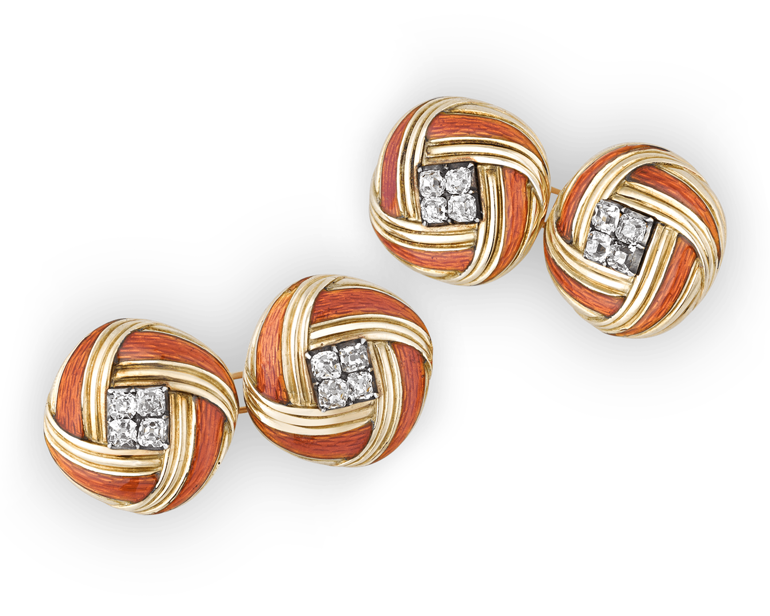 Fabergé Guilloché Enamel Cufflinks