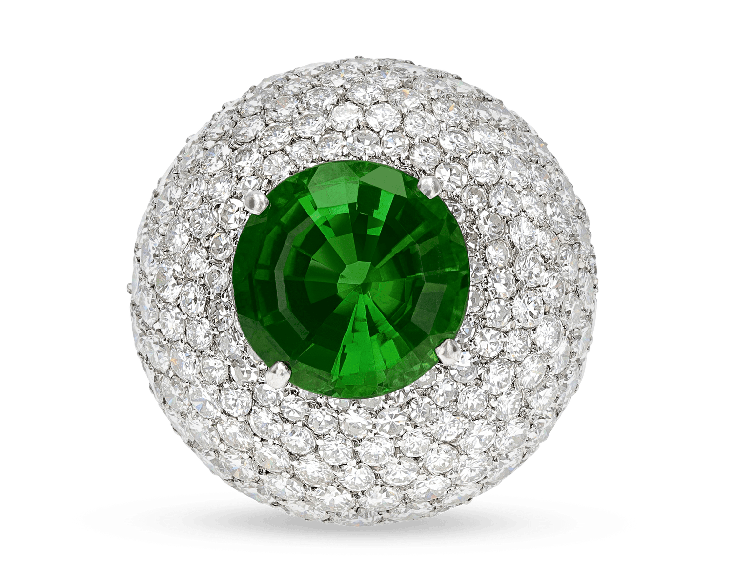 Green Tourmaline and Diamond Ring, 8.50 Carats