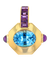 Blue Topaz and Amethyst Pin and Pendant