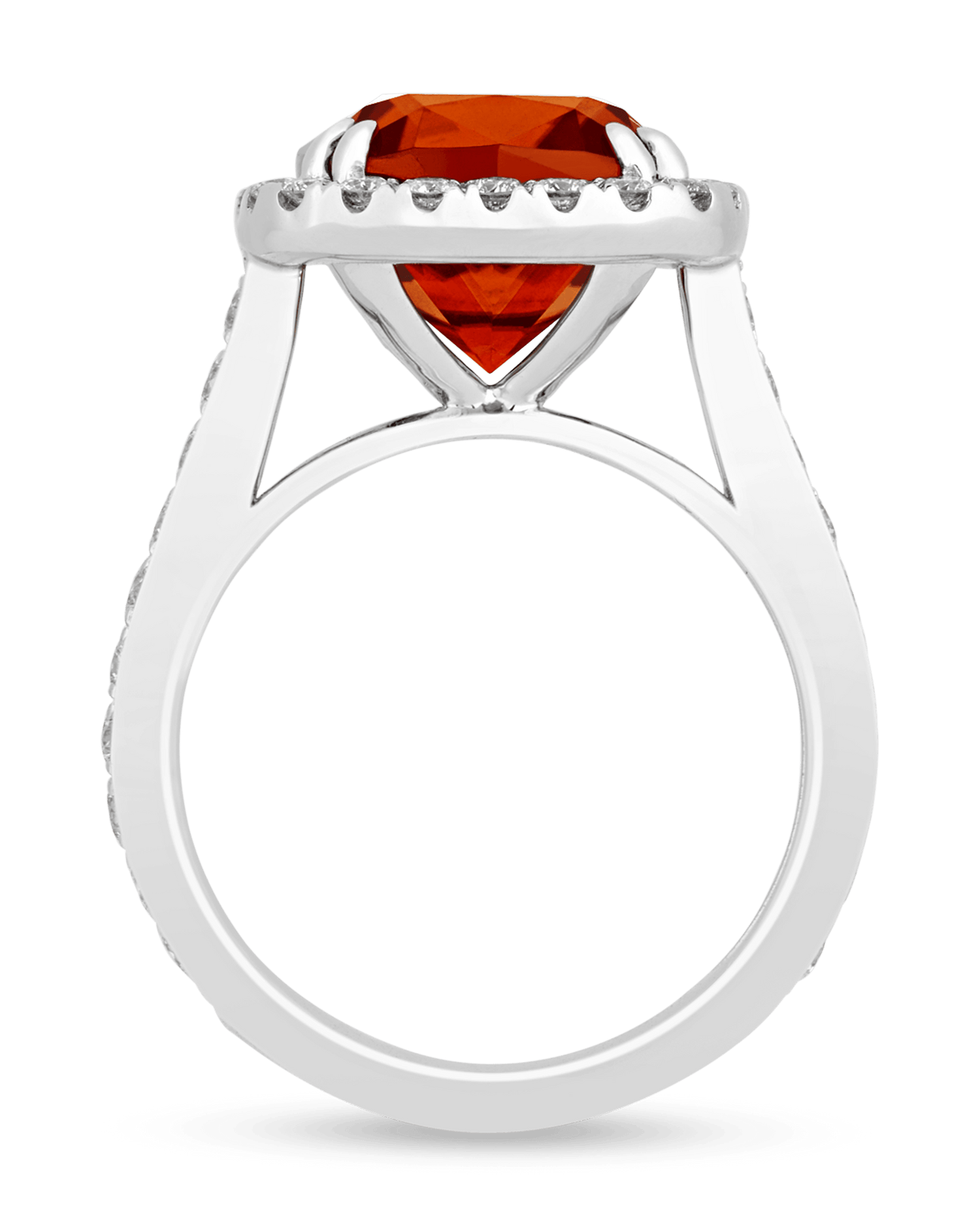 Red Zircon Ring, 9.54 Carats