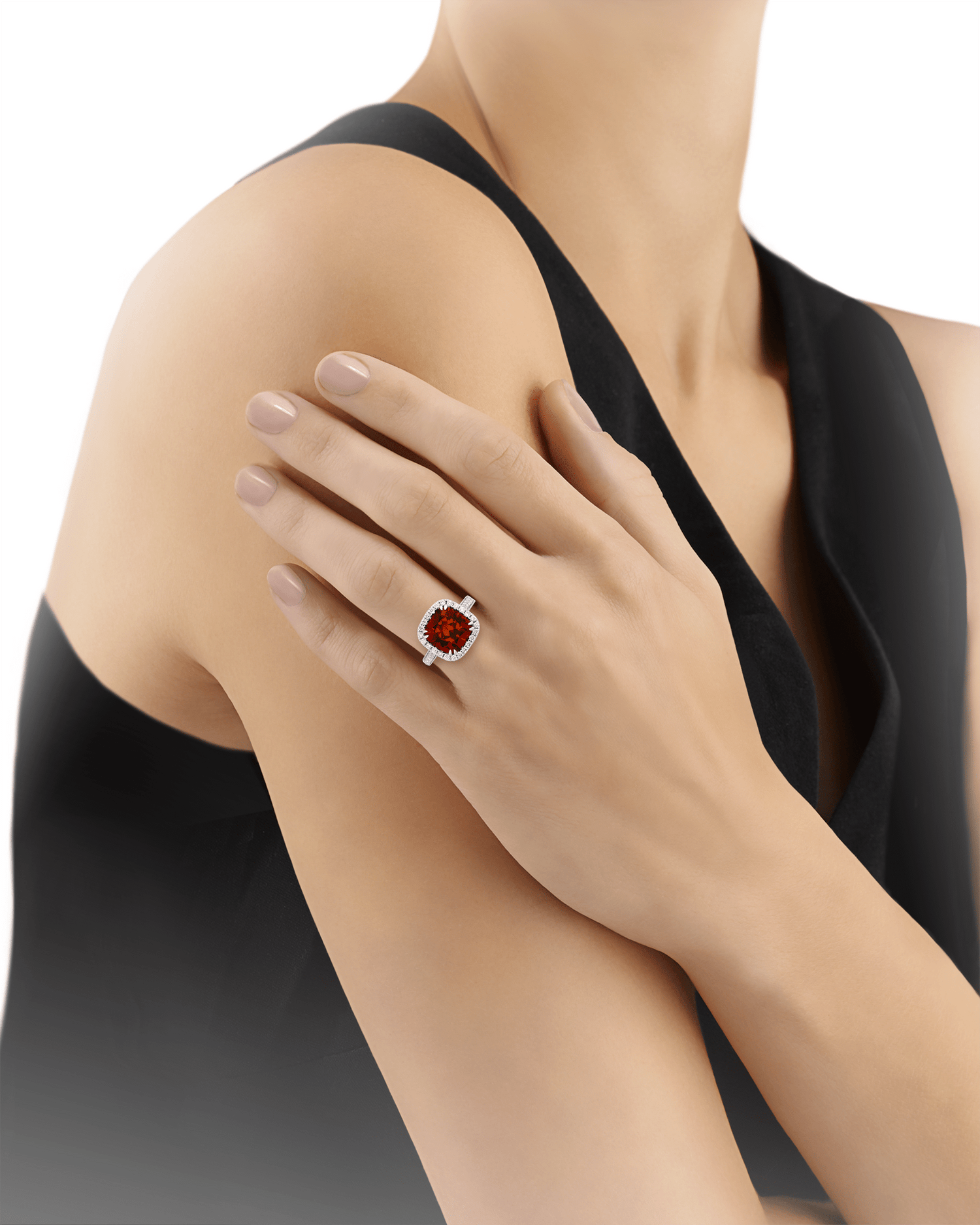 Red Zircon Ring, 9.54 Carats
