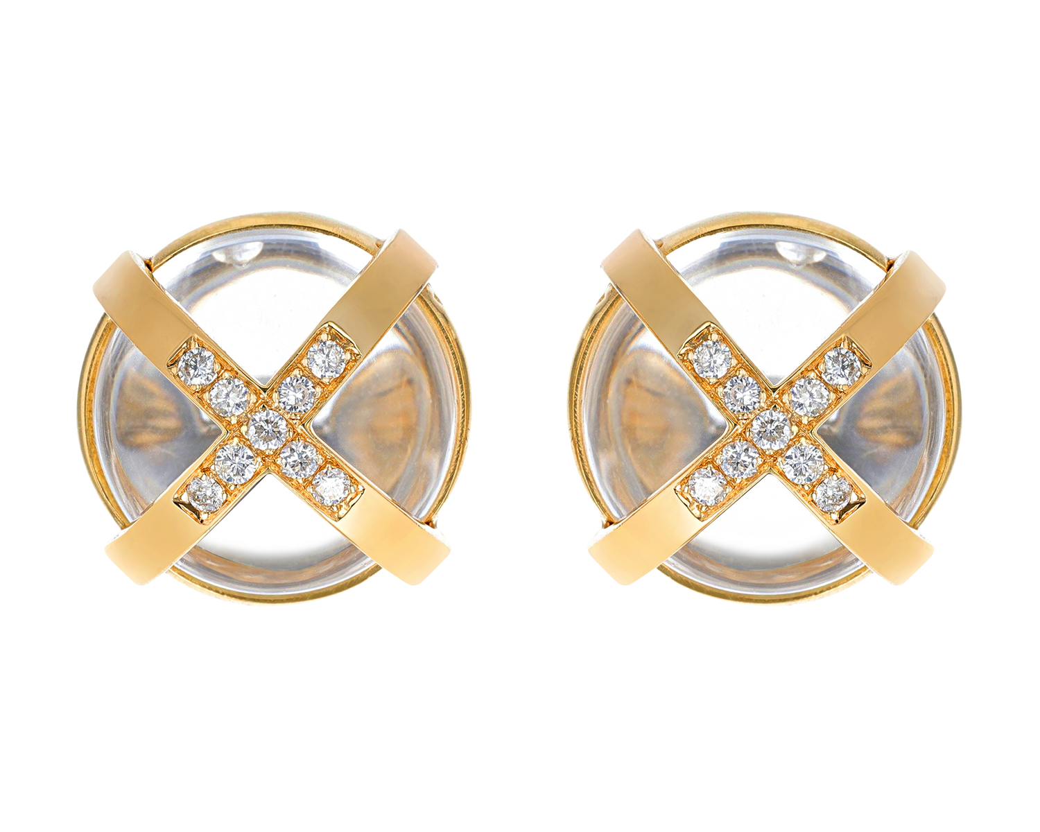 Diamond and Quartz Earrings