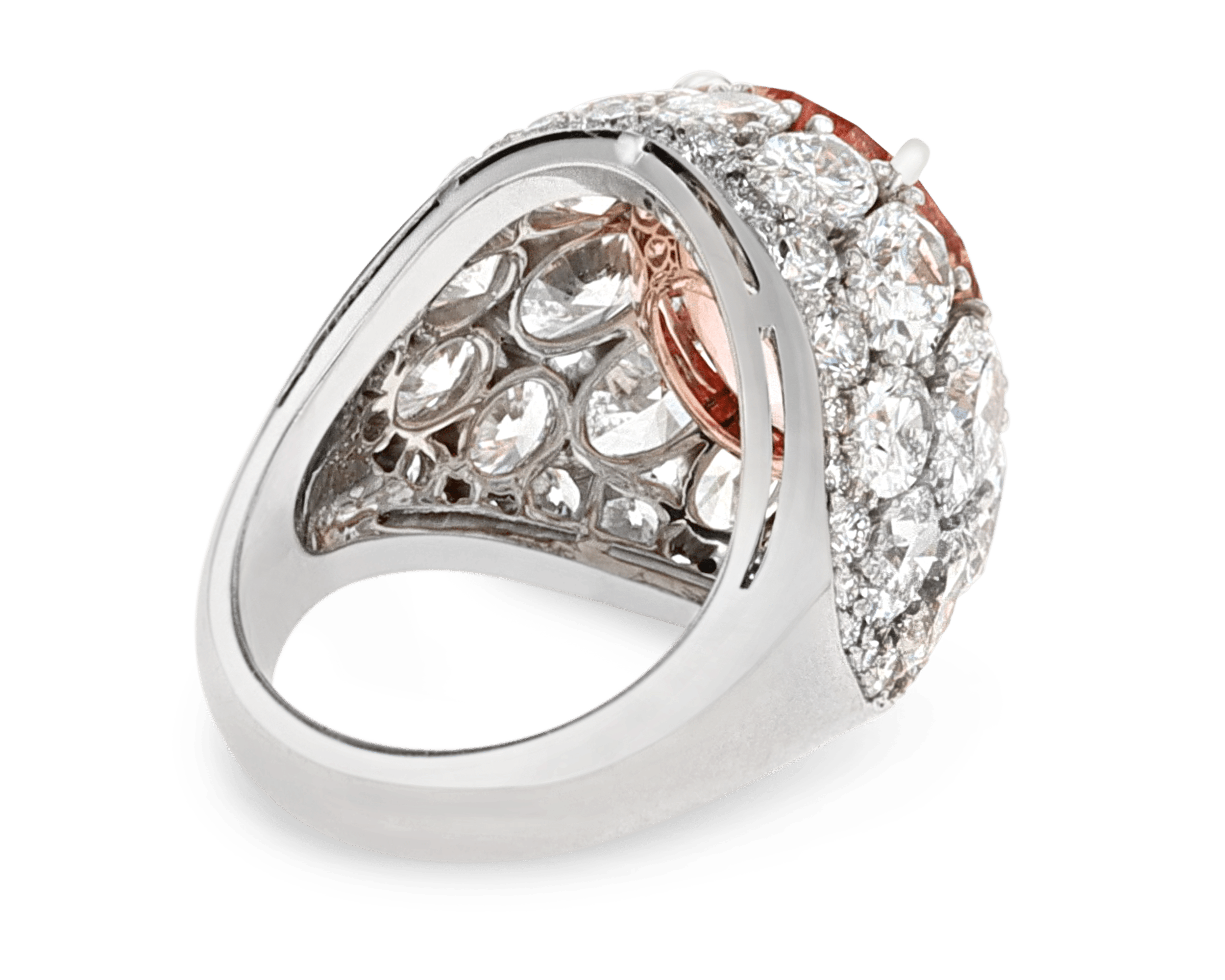 Padparadscha Sapphire Ring, 10.55 Carats
