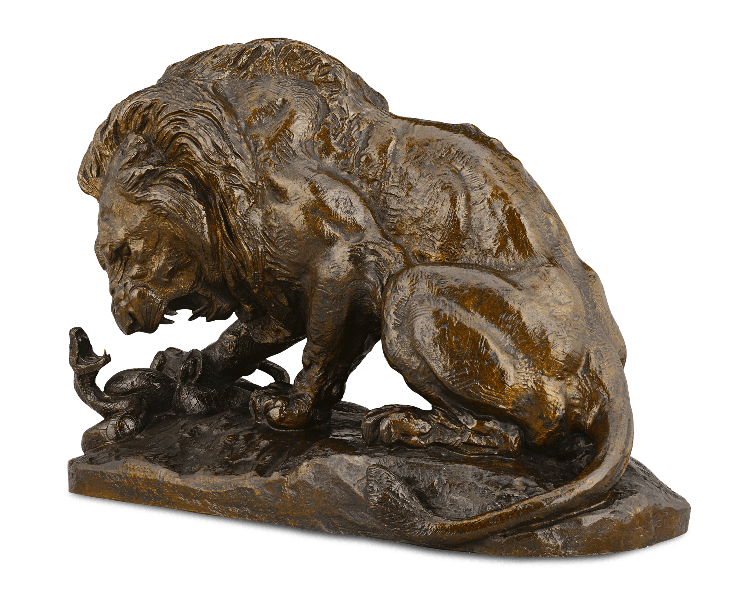Lion and Serpent by Antoine-Louis Barye