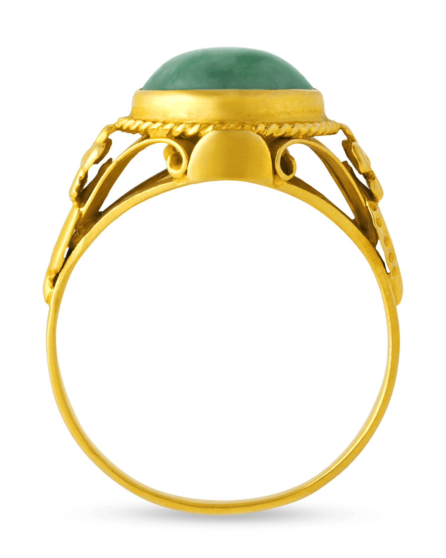 Retro Jade Ring, 3.75 Carats