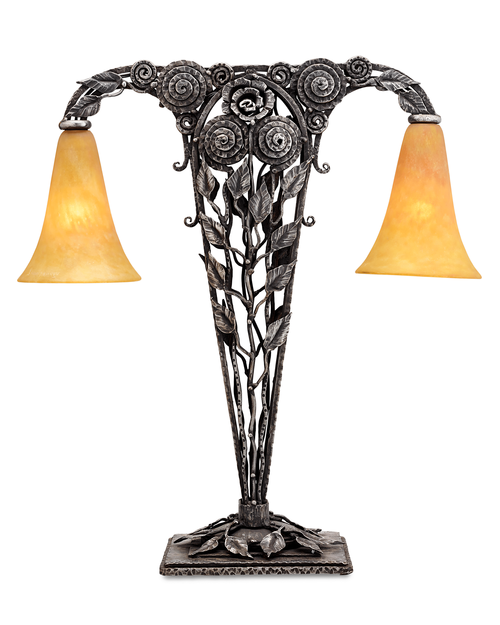 Lamp by Edgar Brandt and Daum Nancy