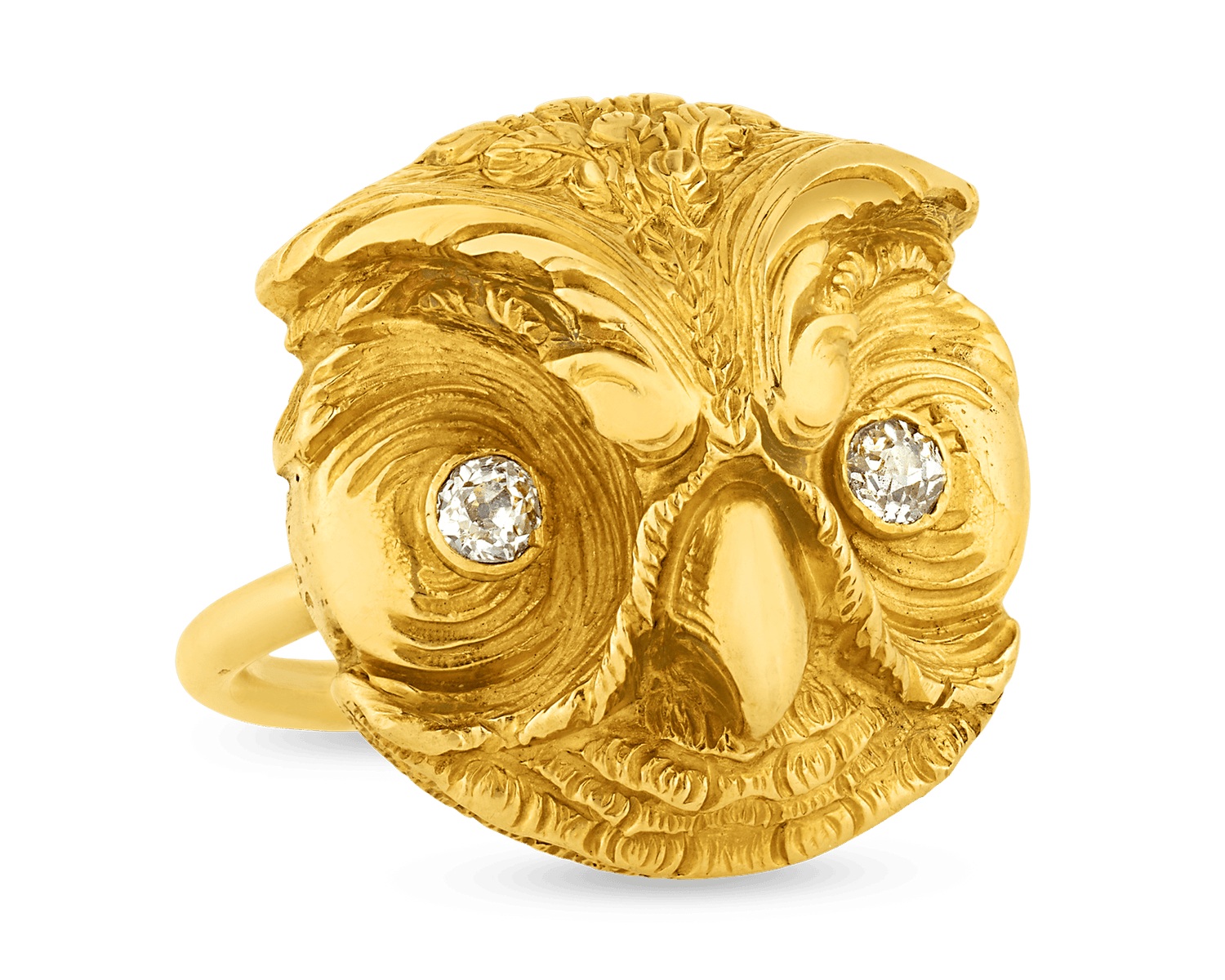 French Owl Ring by Paul Robin