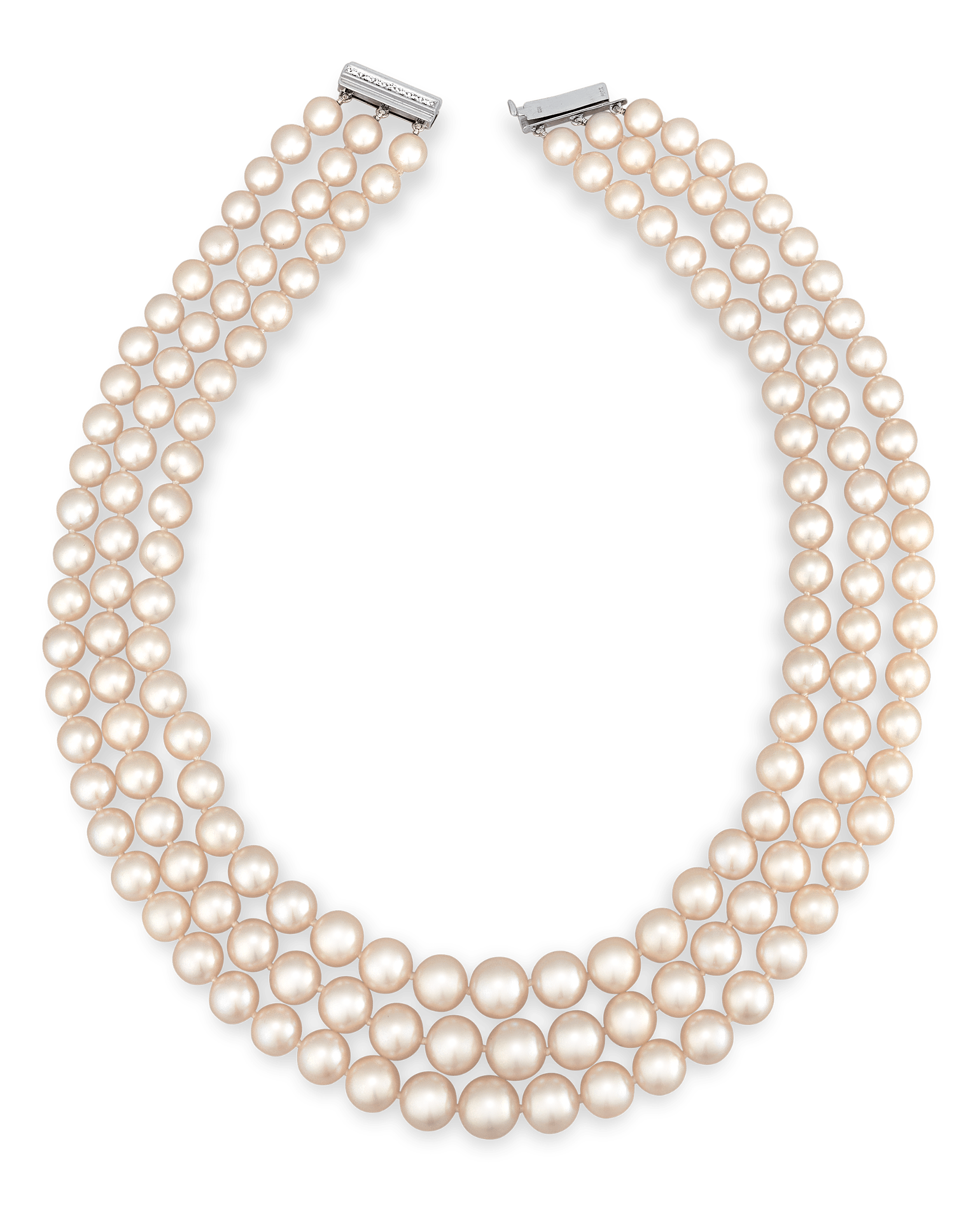 Triple Strand Akoya Pearl Necklace