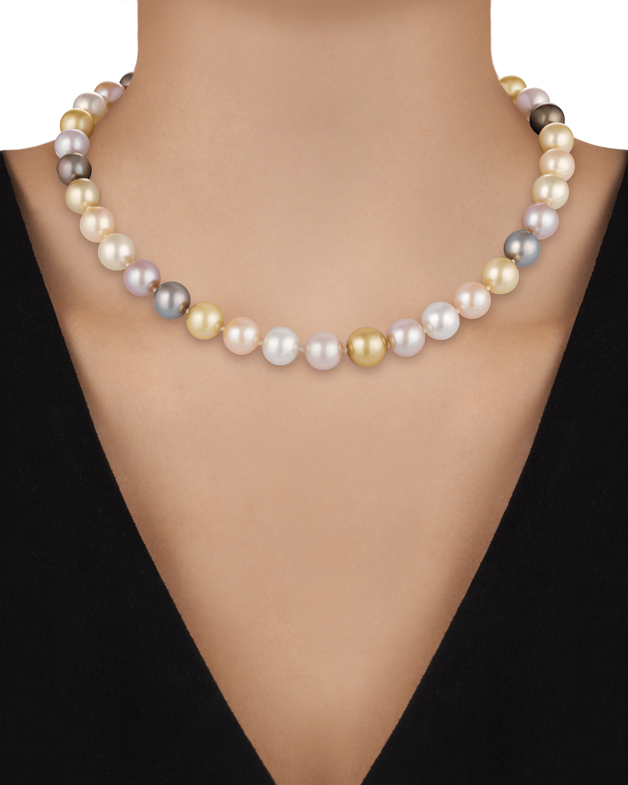 Convertible Multi-color South Sea Pearl Necklace