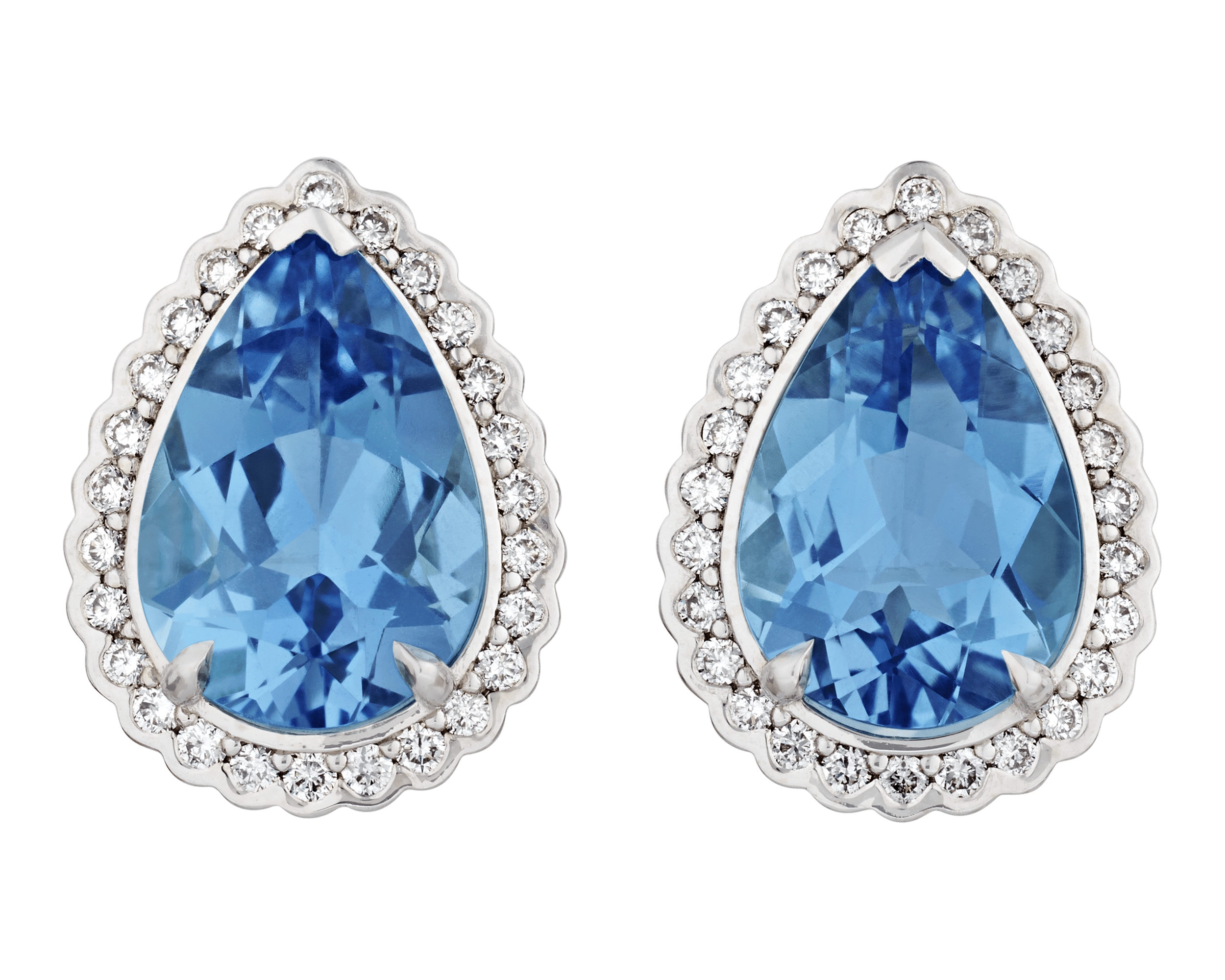 Aquamarine Earrings, 6.37 Carats