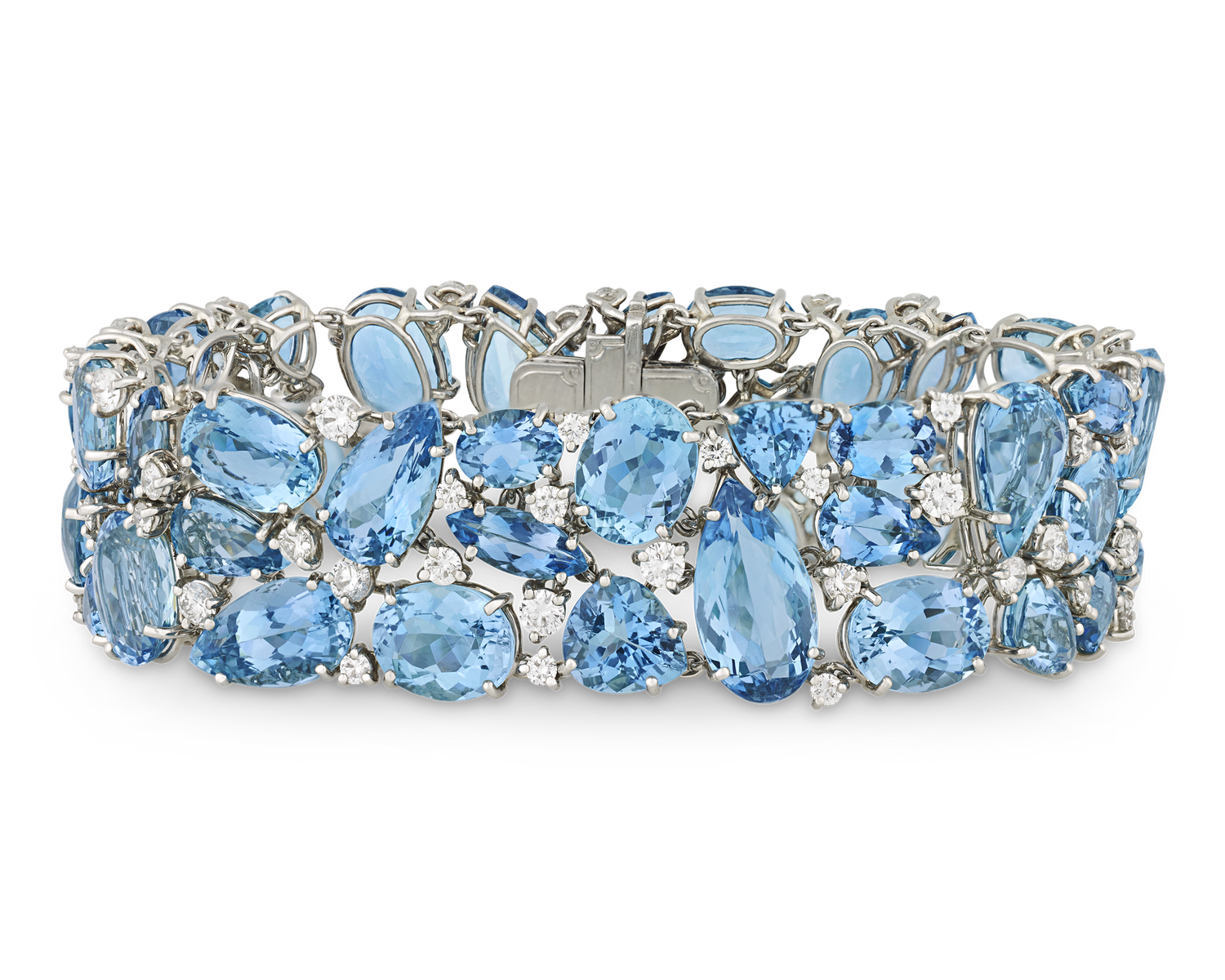 Oscar Heyman Aquamarine Bracelet, 81.86 Carats