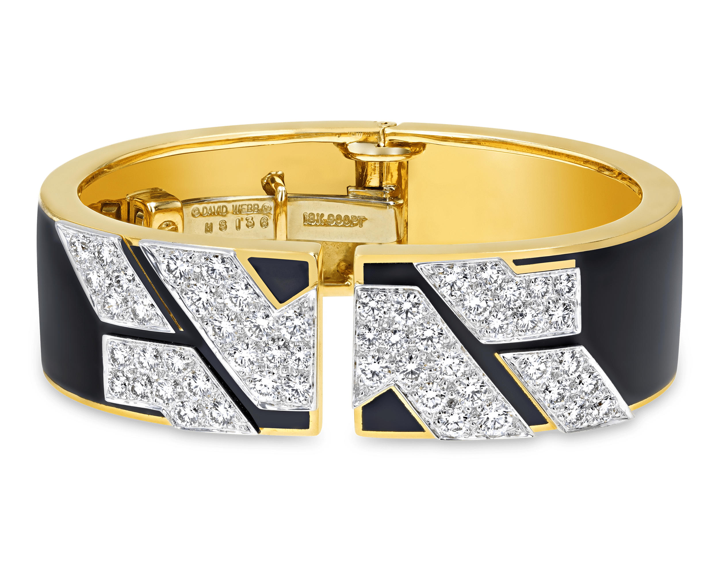 David Webb Enamel and Diamond Bracelet