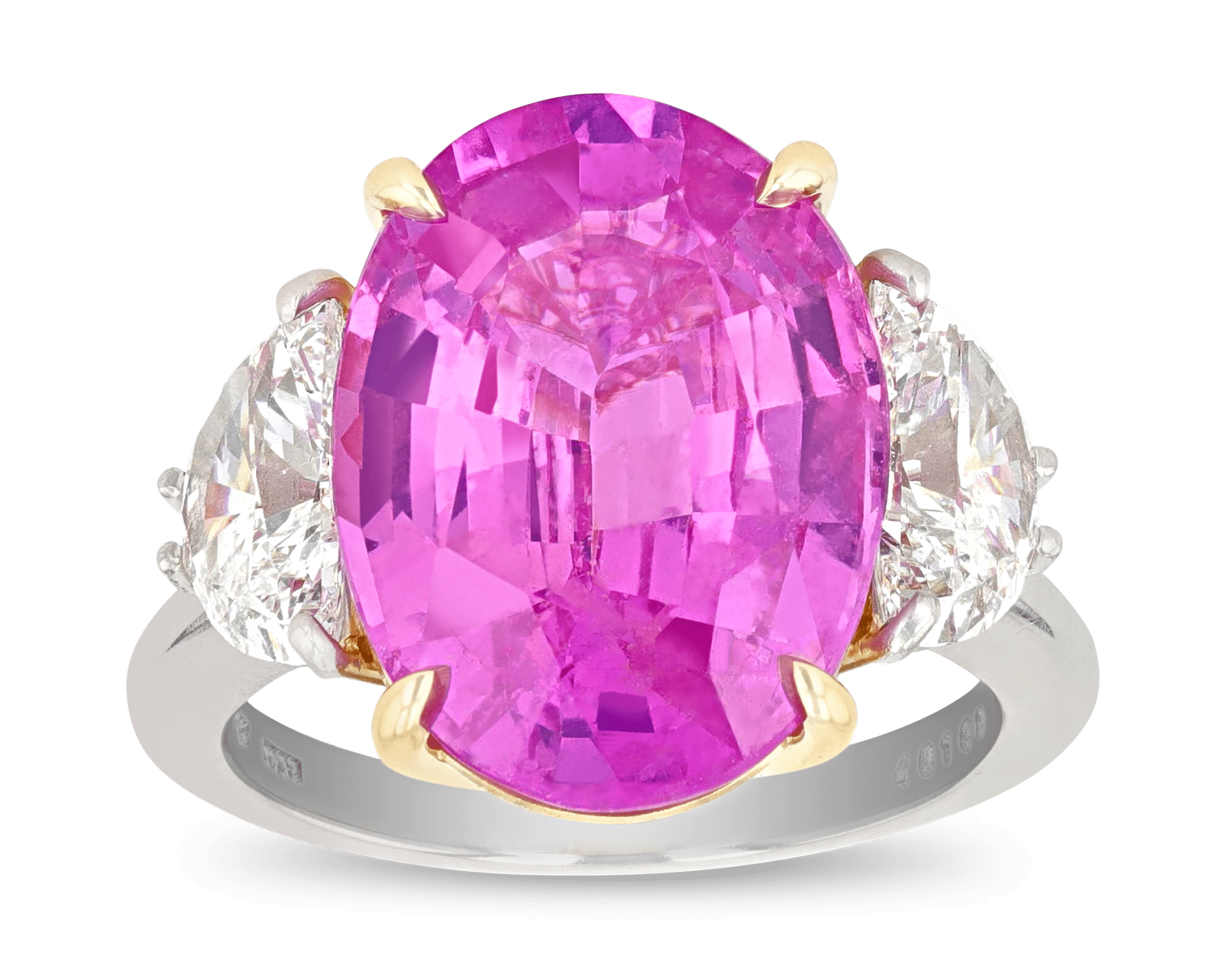 Untreated Pink Ceylon Sapphire Ring, 10.56 Carats