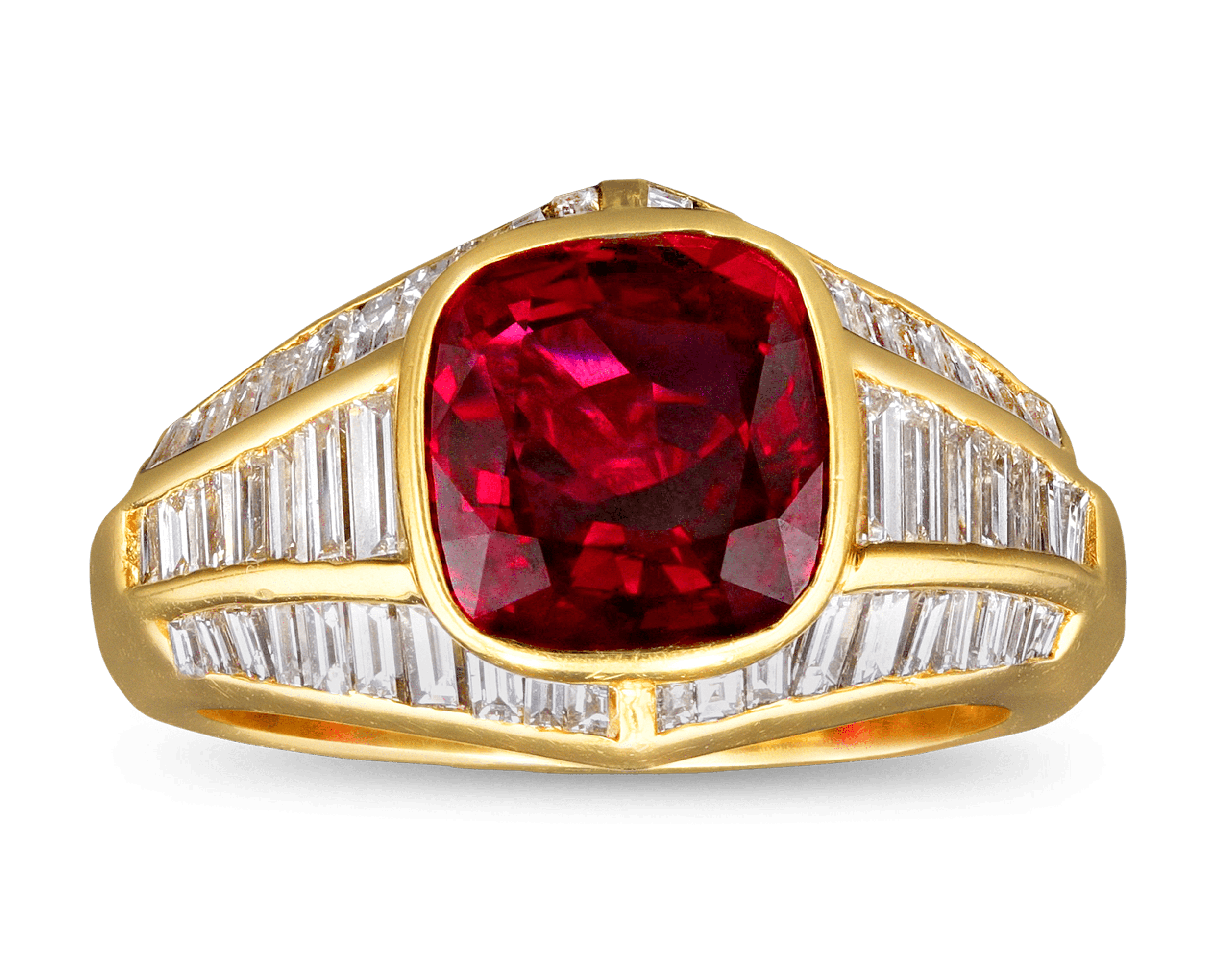 Thai Ruby and Diamond Ring