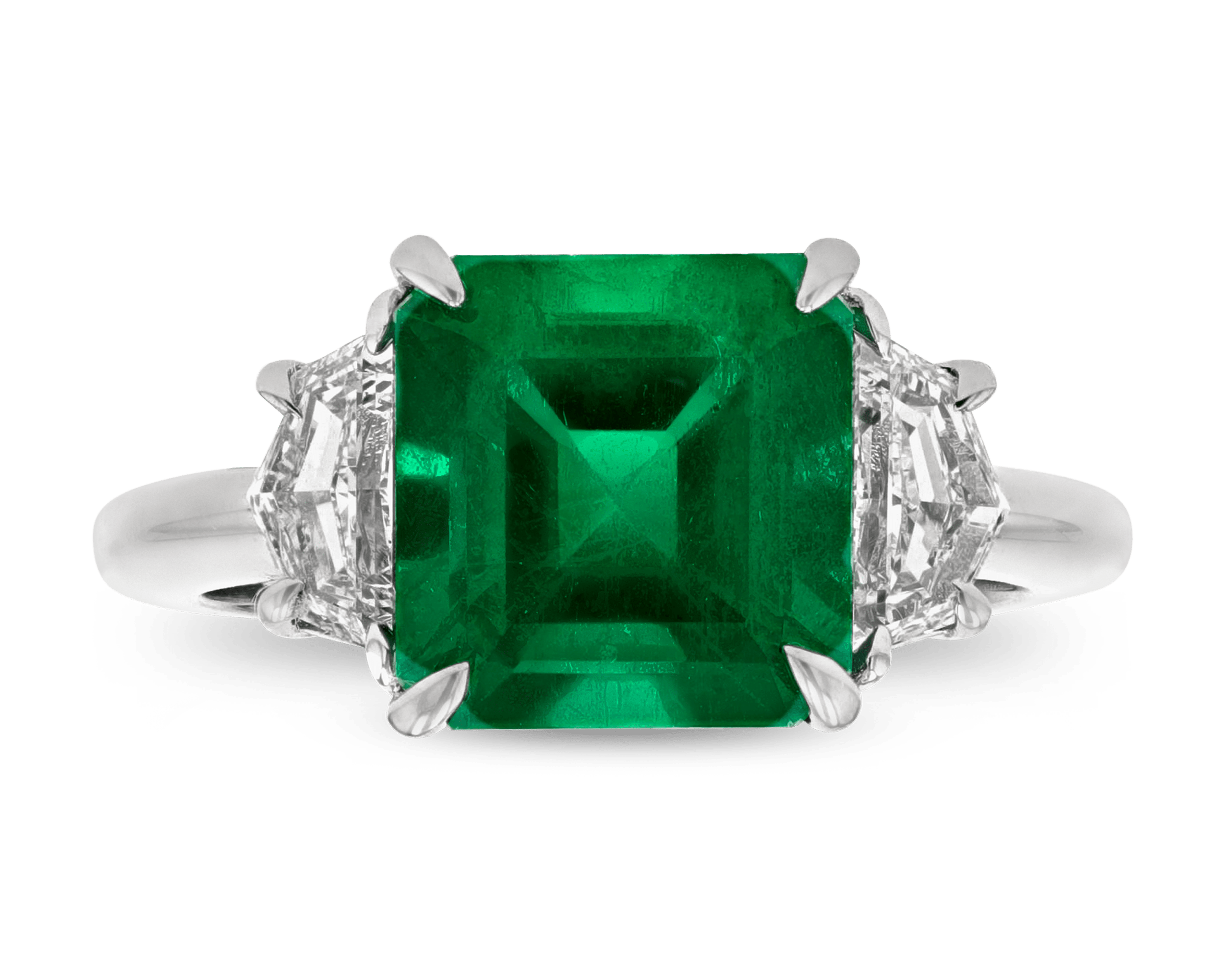 Emerald Cut Emerald Ring, 3.40 Carats