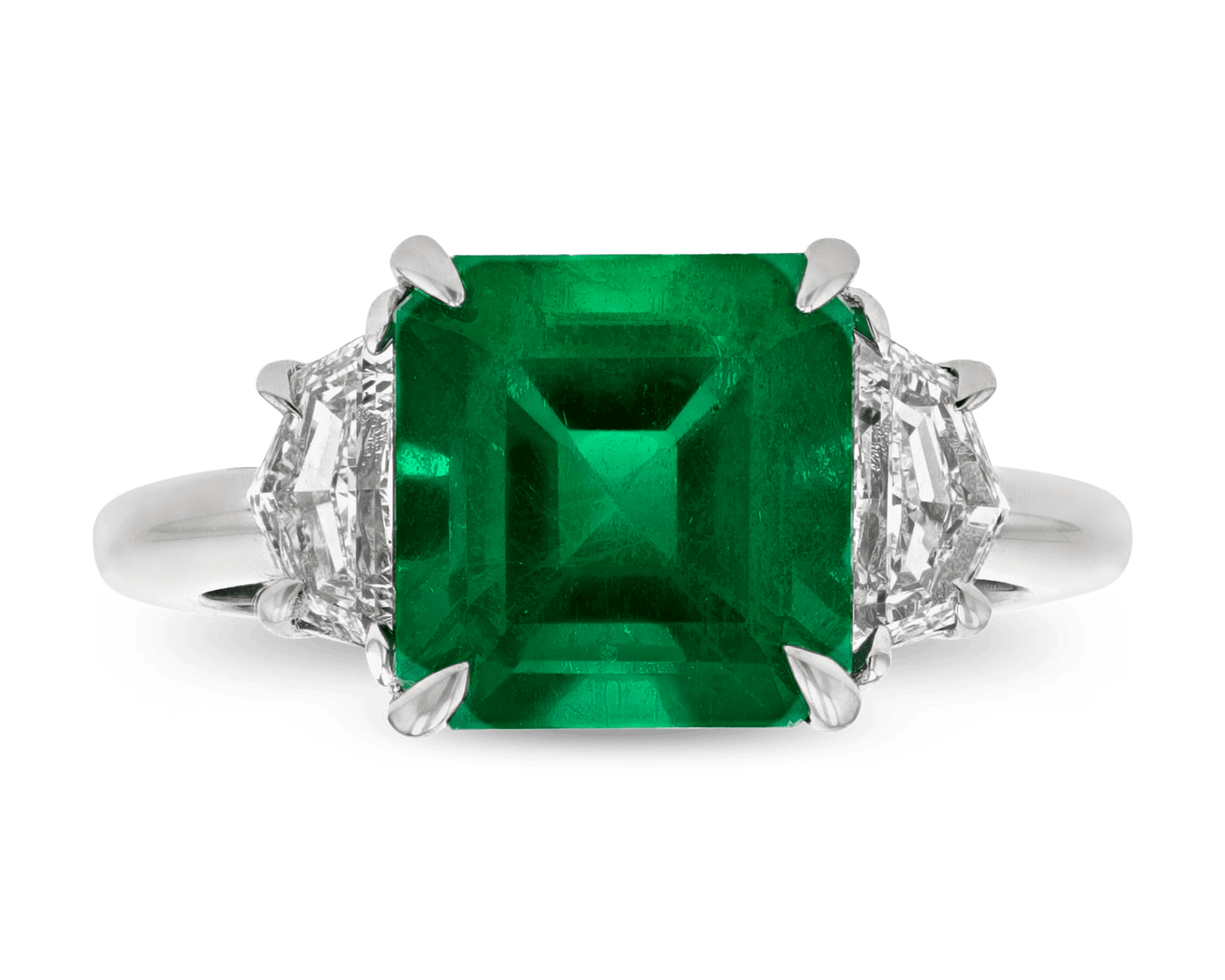 Emerald Cut Emerald Ring, 3.40 Carats