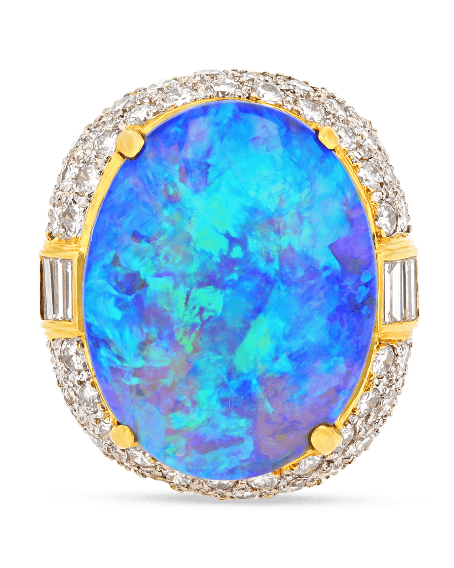 Opal and Diamond Ring, 22.75 carats
