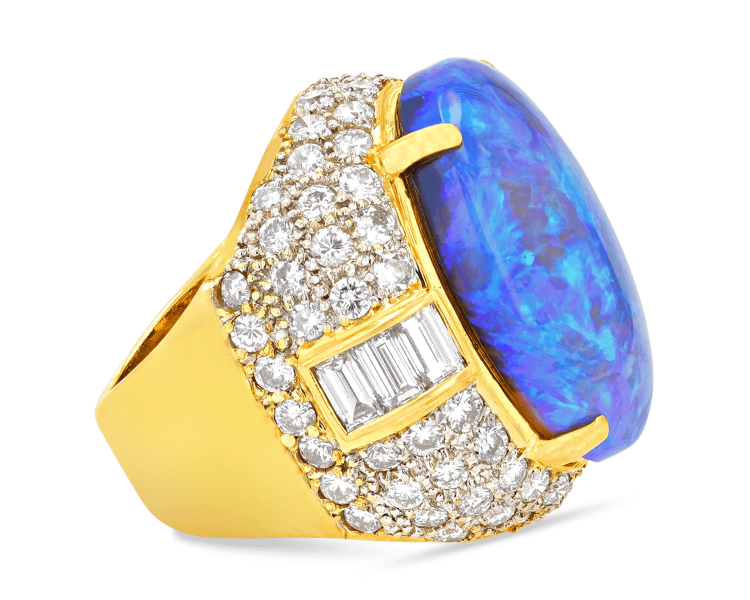 Opal and Diamond Ring, 22.75 carats