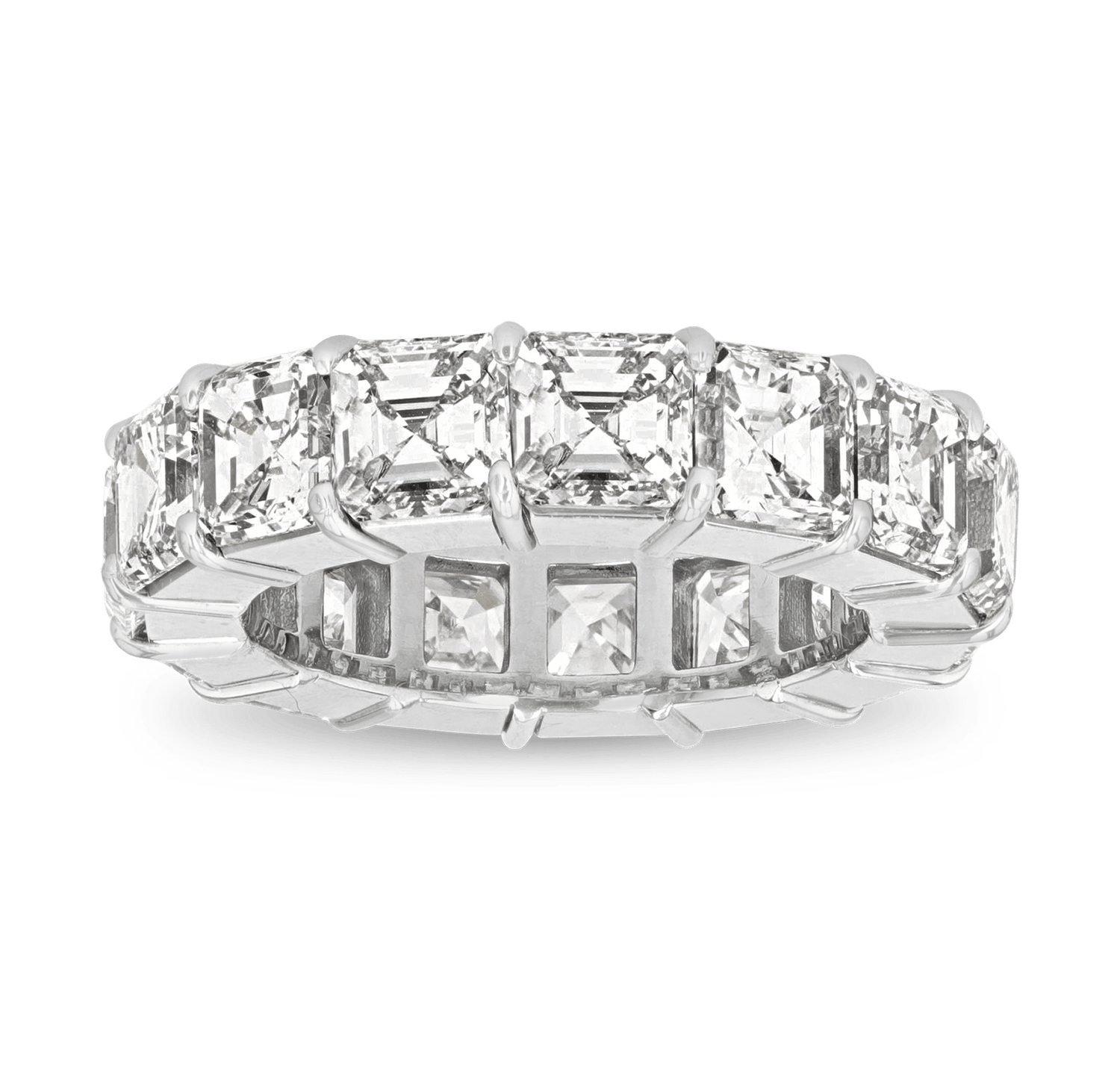 Asscher Cut Diamond Eternity Band, 10.69 Carats