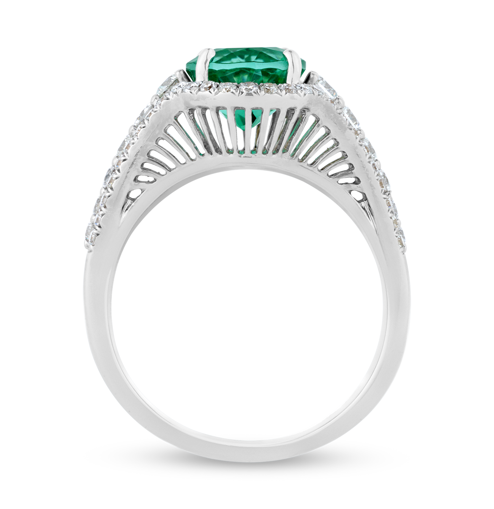 Unheated Brazilian Paraiba Tourmaline Ring, 2.01 carats