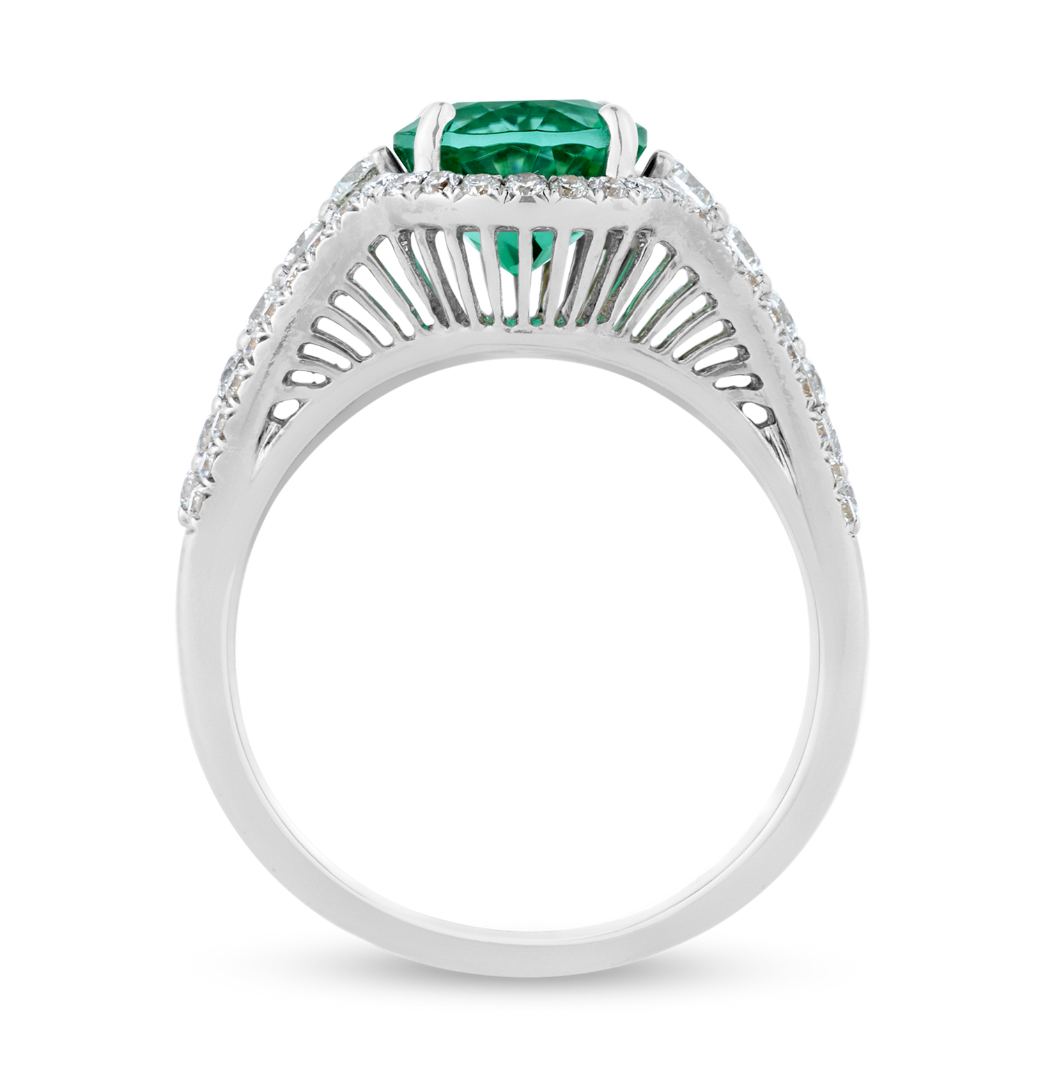 Unheated Brazilian Paraiba Tourmaline Ring, 2.01 carats